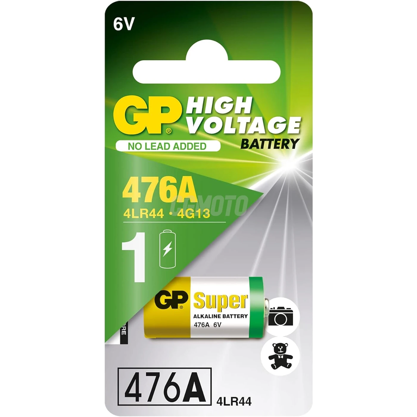 1 bateria alcalina 4LR44 6 V Super 