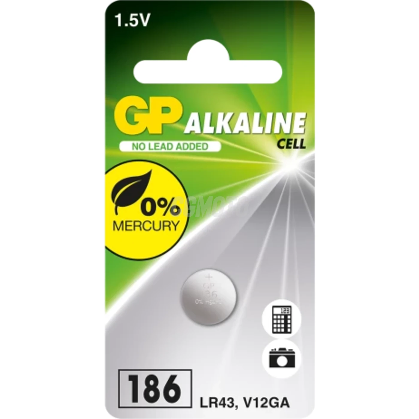 1 bateria de botão alcalina LR43 1,5 V 