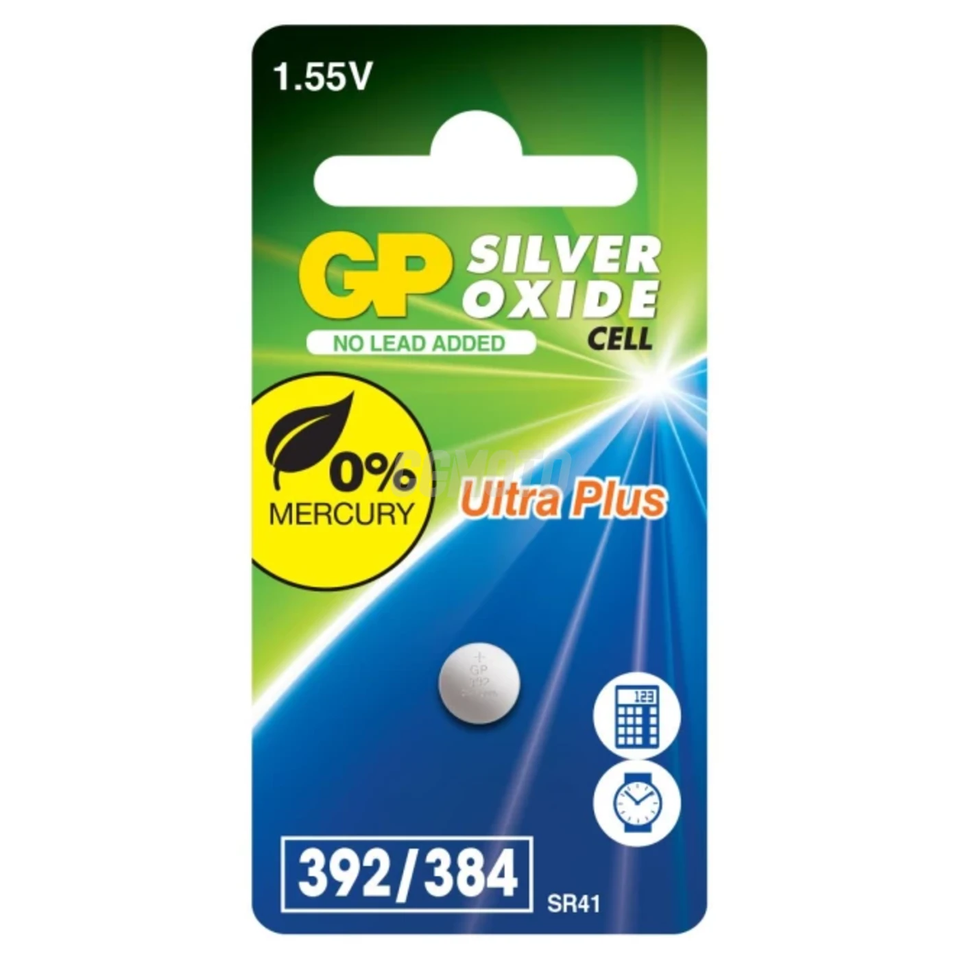 1 bateria de botão de Ã³xido de prata SR41 1,55 V Ultra Plus 