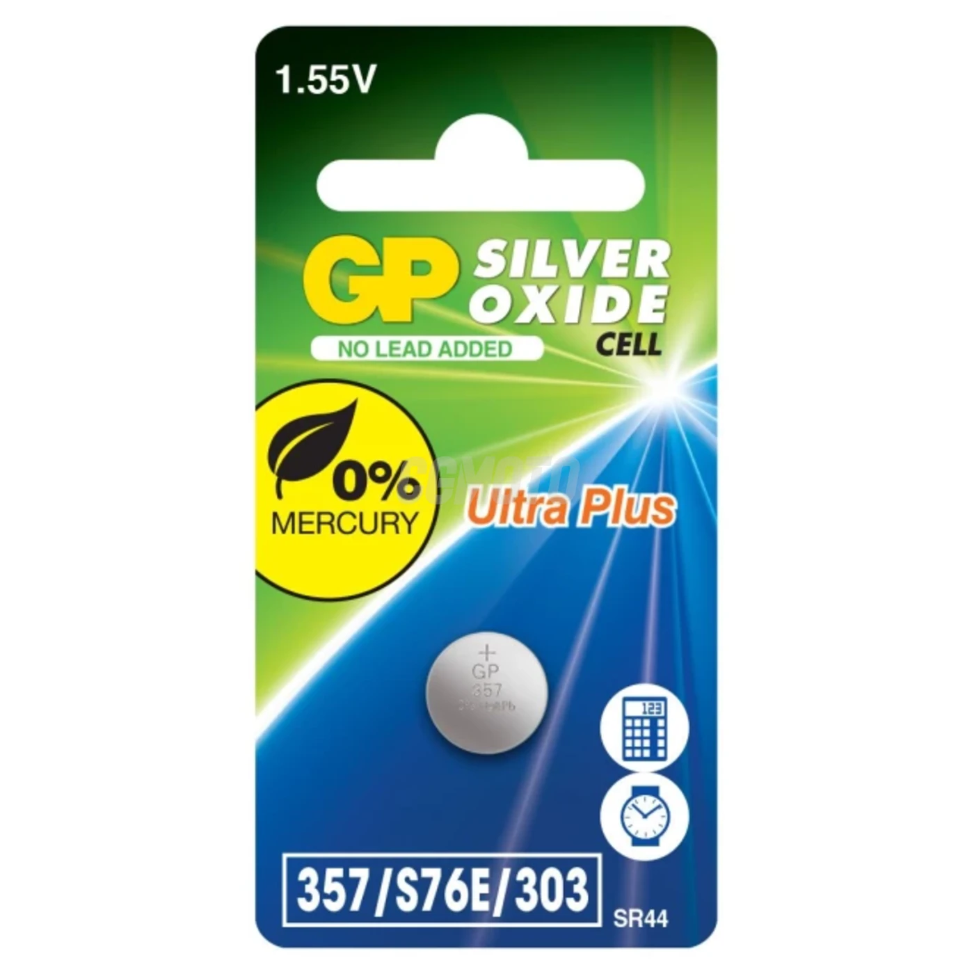 1 bateria de botão de Ã³xido de prata SR44 1,55 V Ultra Plus 