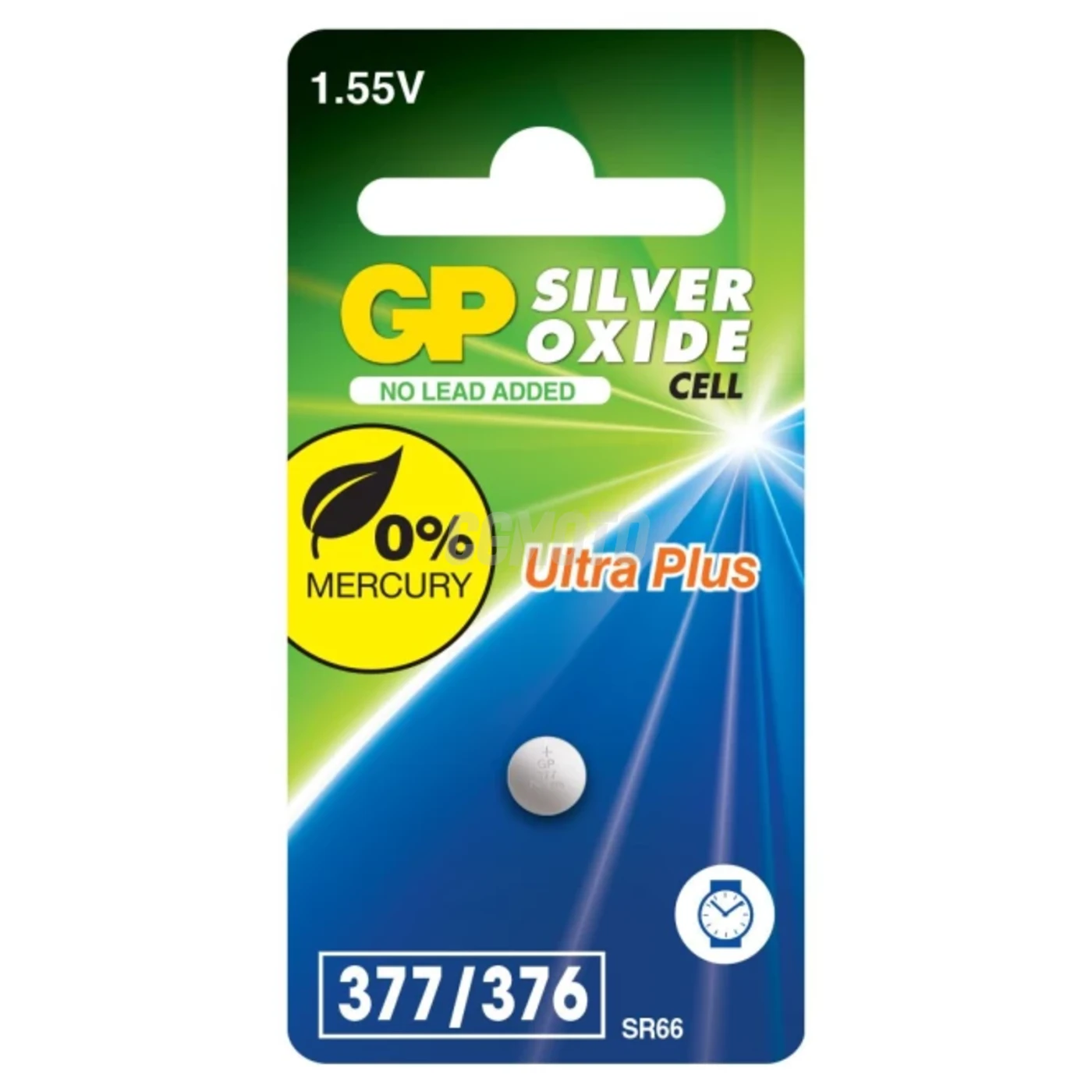 1 bateria de botão de Ã³xido de prata SR66 1,55 V Ultra Plus 