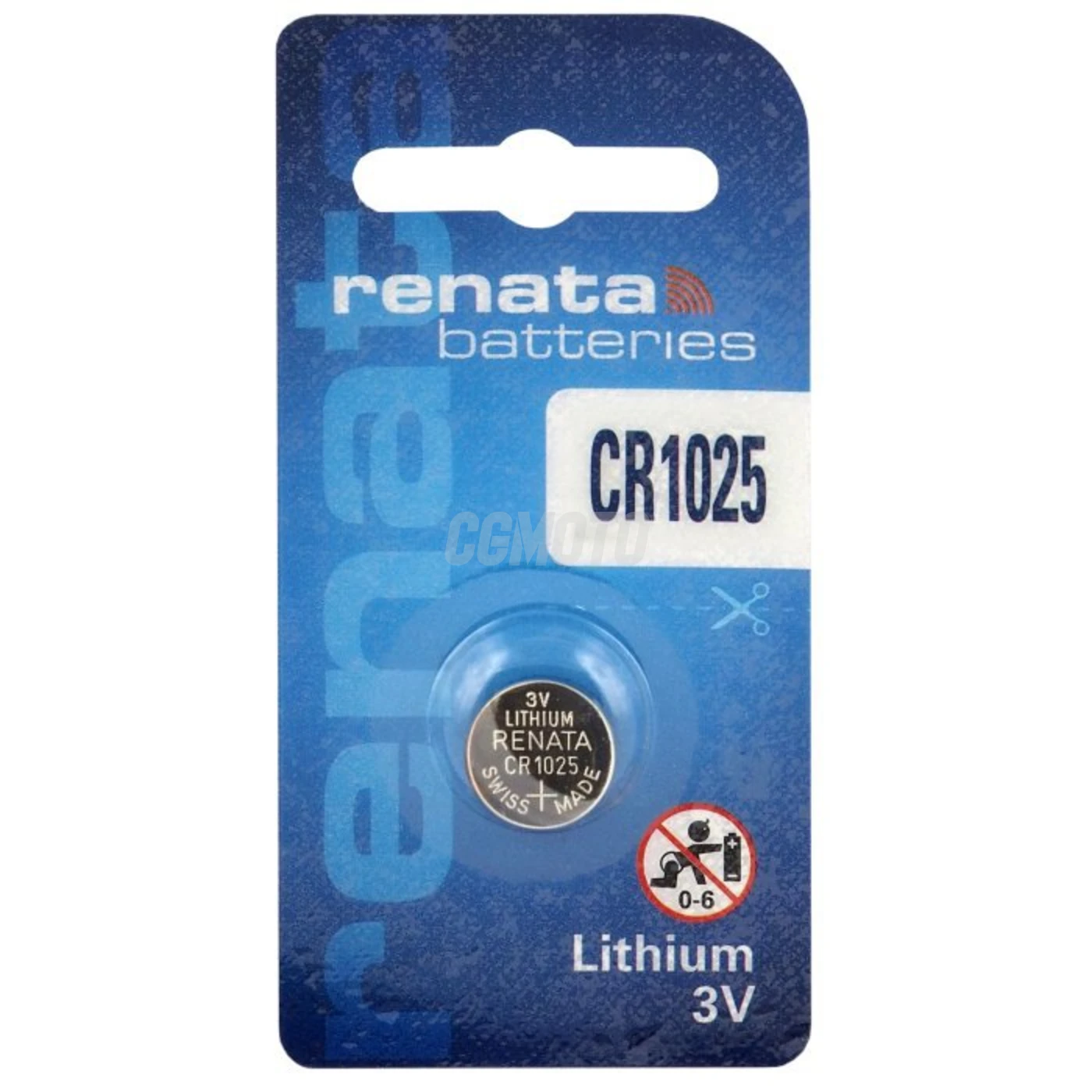 1 bateria de botão de lítio CR1025 3 V 30 mAh