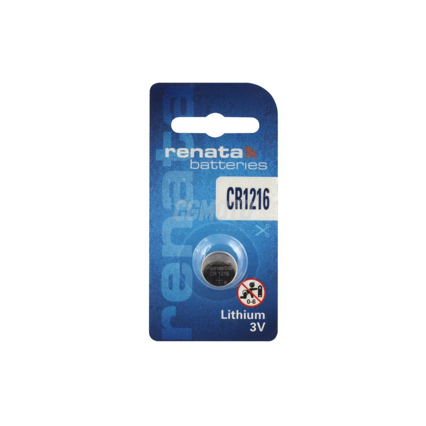 1 bateria de botão de lítio CR1216 3 V 25 mAh