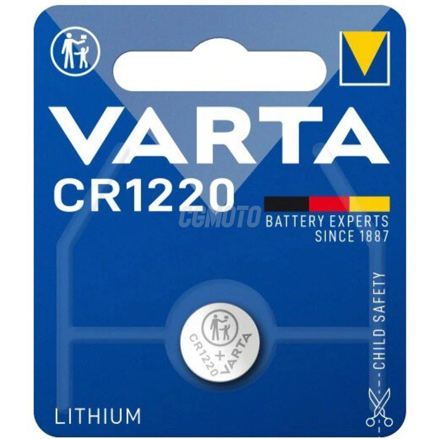 1 bateria de botão de lítio CR1220 3 V 35 mAh