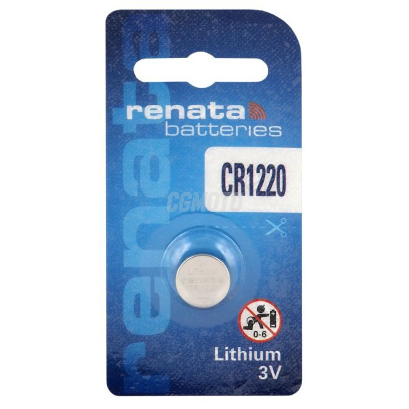 1 bateria de botão de lítio CR1220 3 V 35 mAh