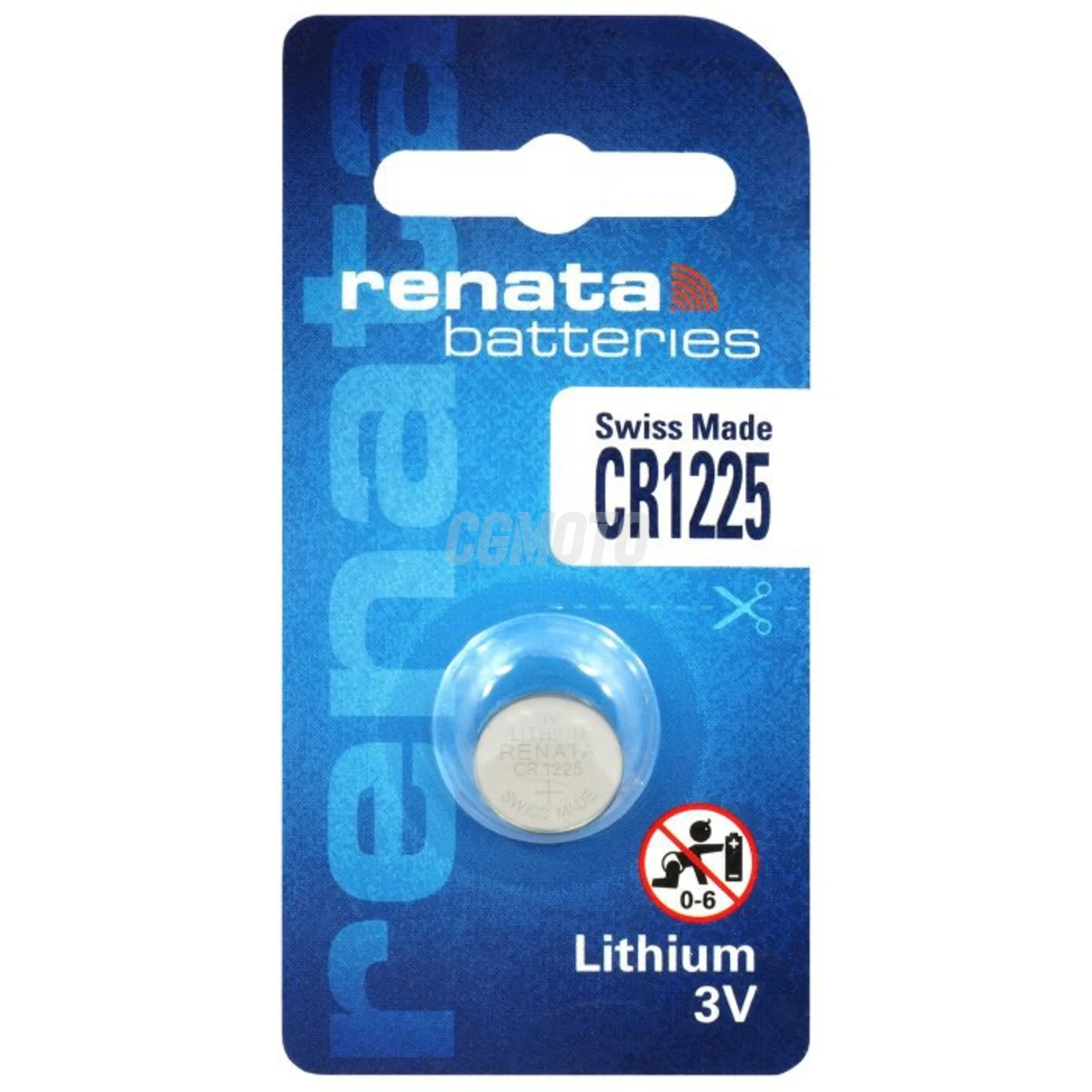 1 bateria de botão de lítio CR1225 3 V 48 mAh