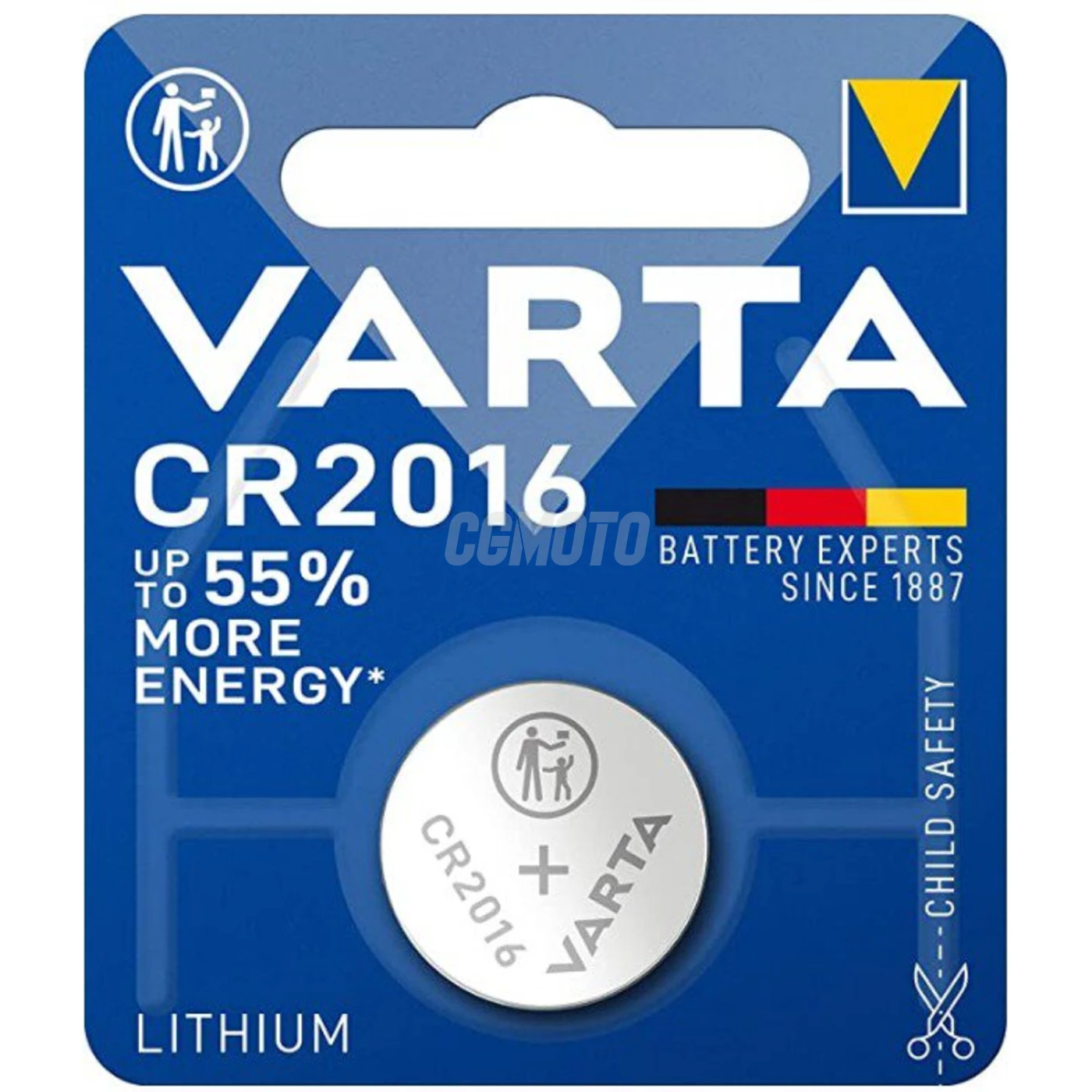 1 bateria de botão de lítio CR2016 3 V 90 mAh