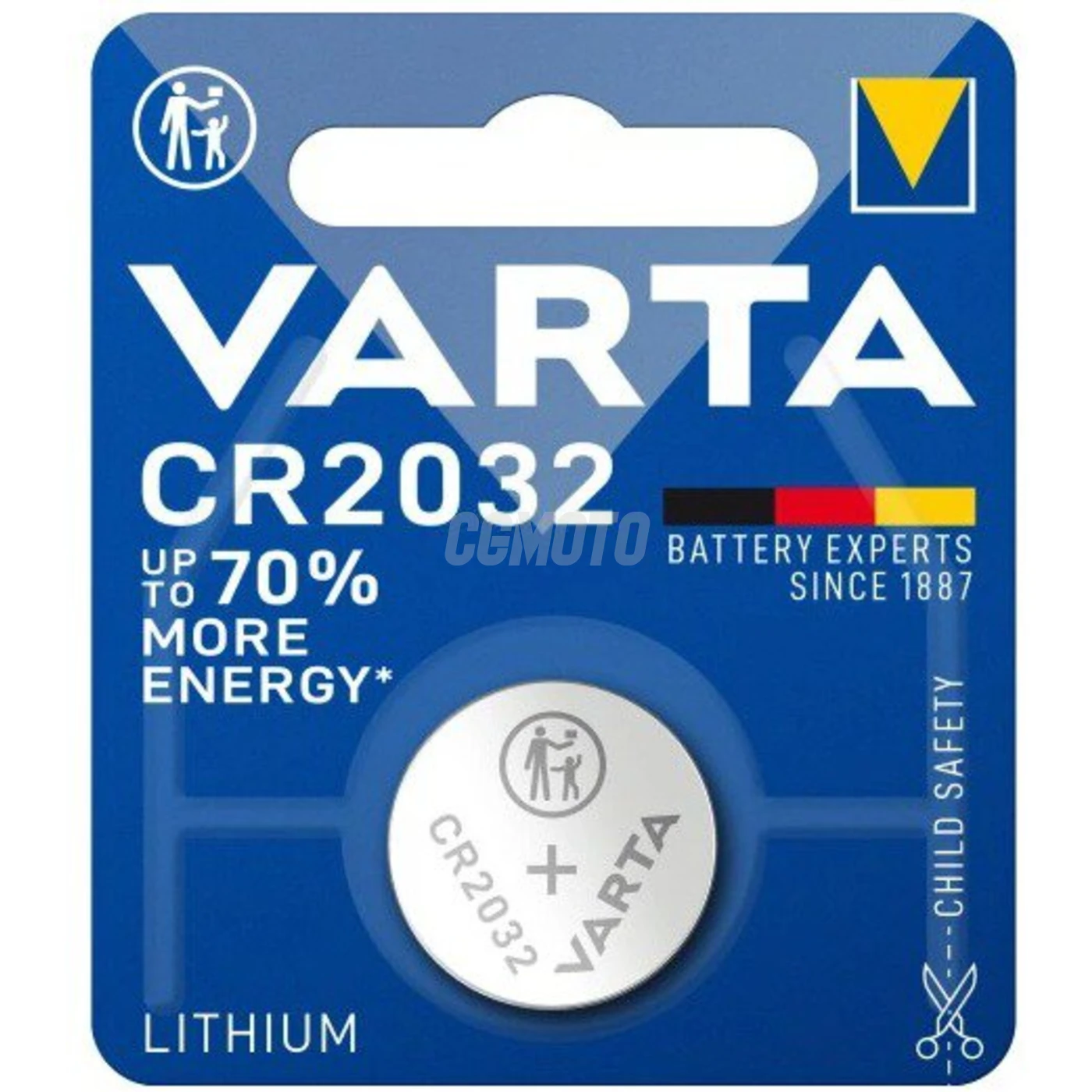 1 bateria de botão de lítio CR2032 3 V 230 mAh