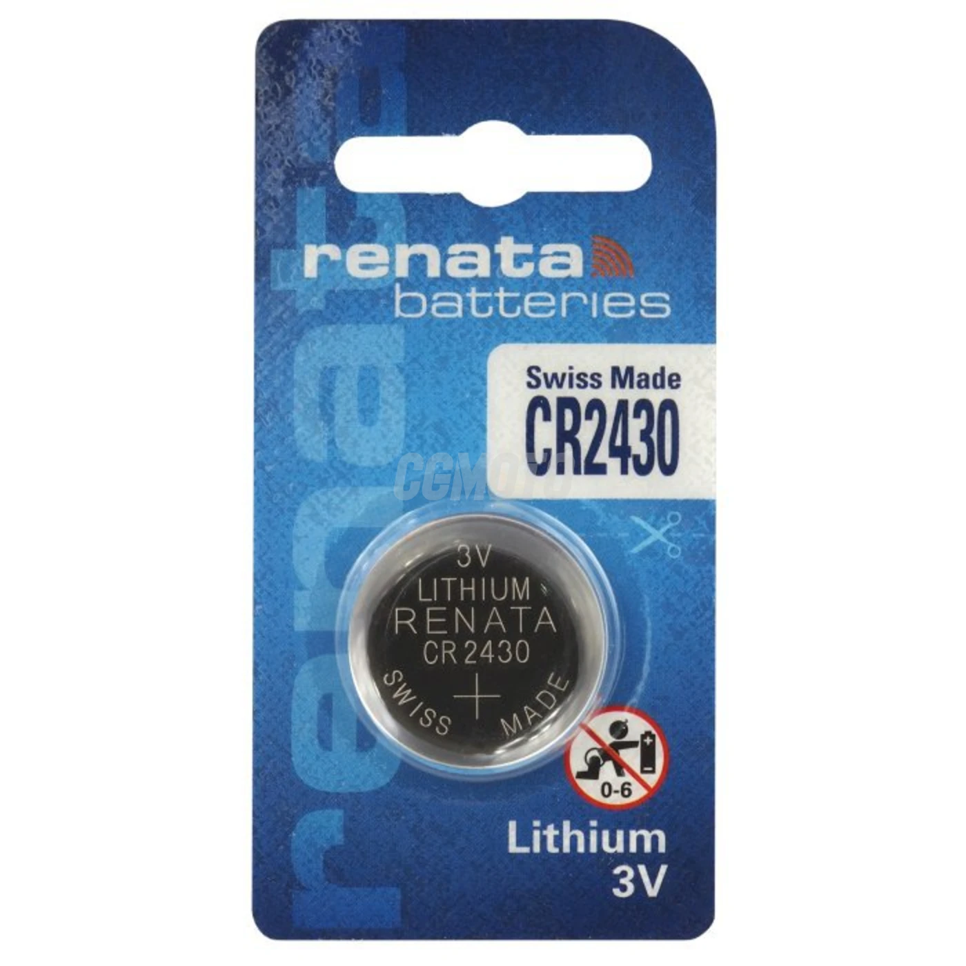 1 bateria de botão de lítio CR2430 3 V 285 mAh