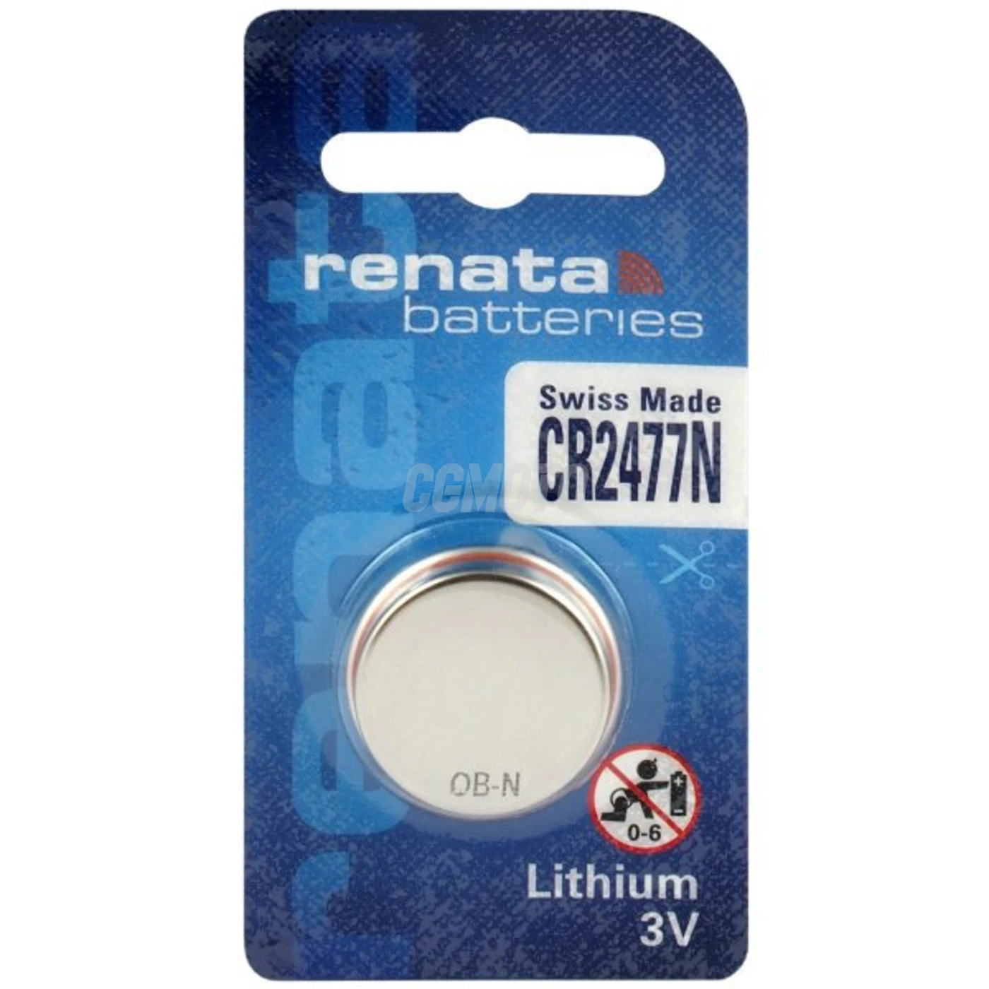 1 bateria de botão de lítio CR2477N 3 V 950 mAh