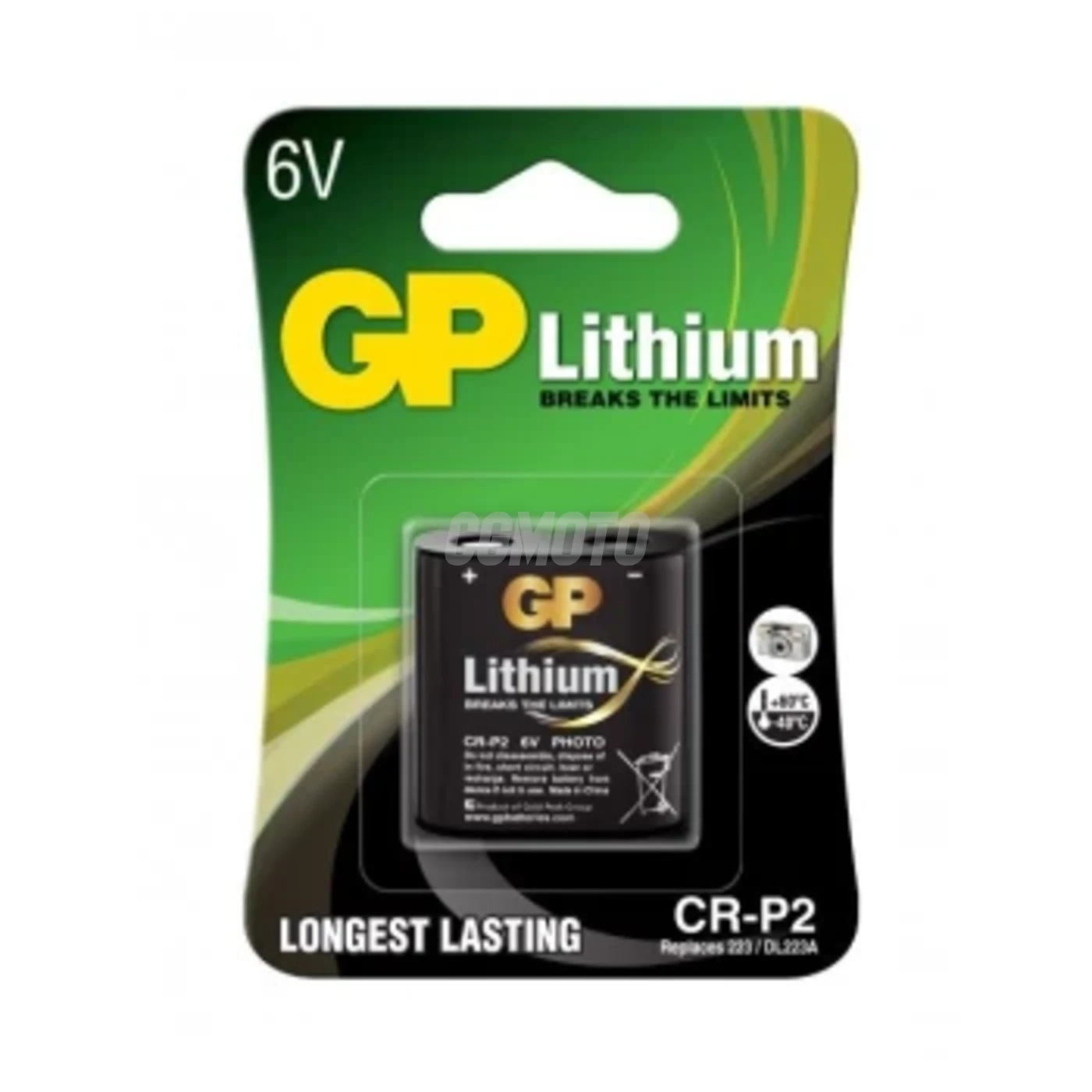 1 bateria de lítio CR-P2 6 V 