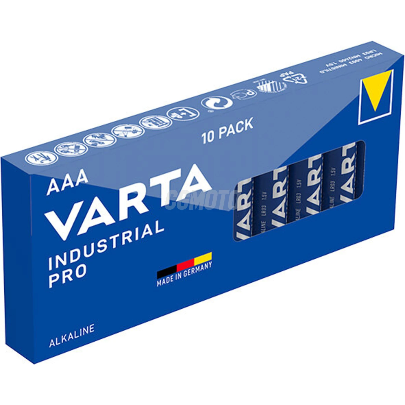 10 baterias alcalinas LR03/AAA 1,5 V Industriel PRO 1250 mAh