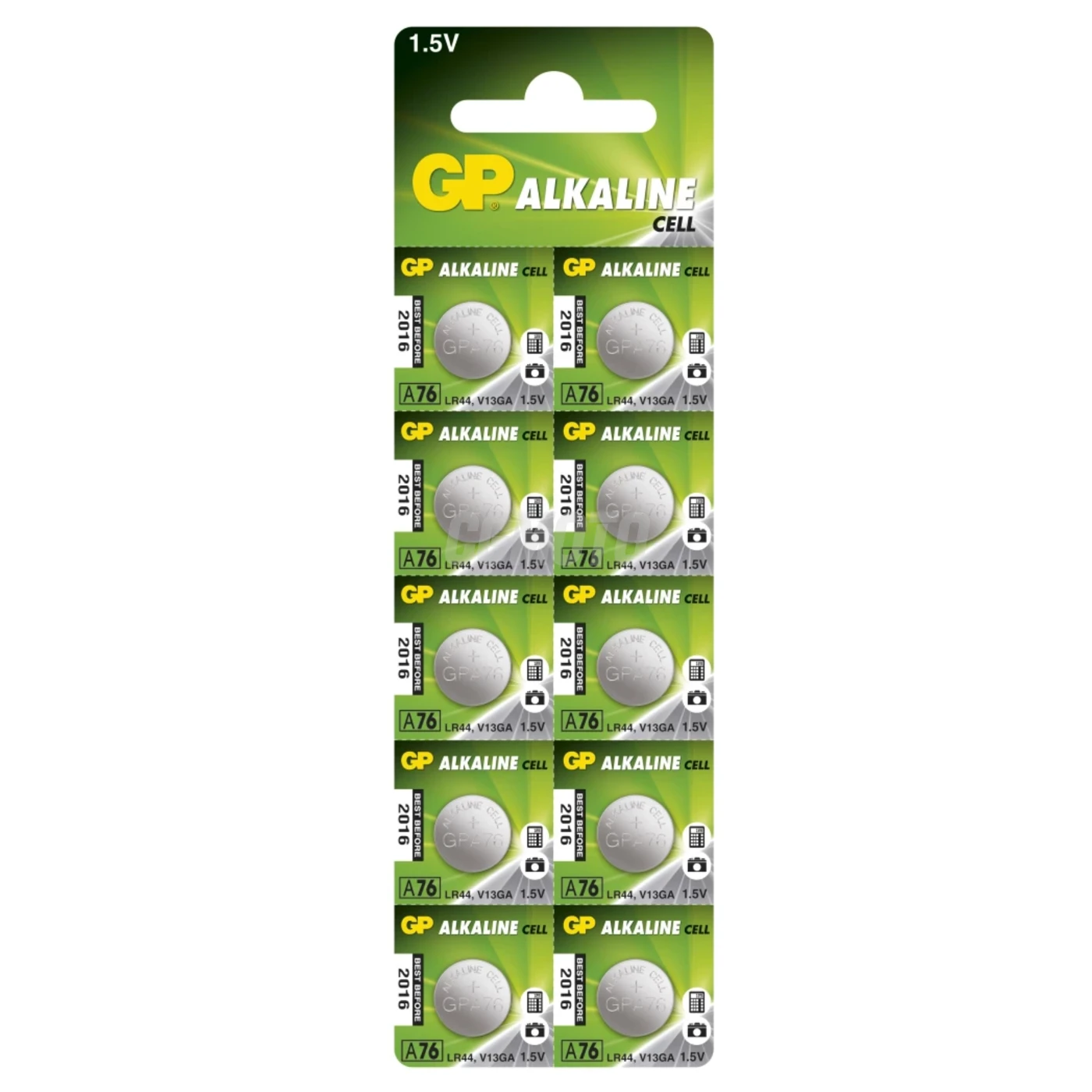 10 baterias de botão alcalinass LR44 1,5 V 