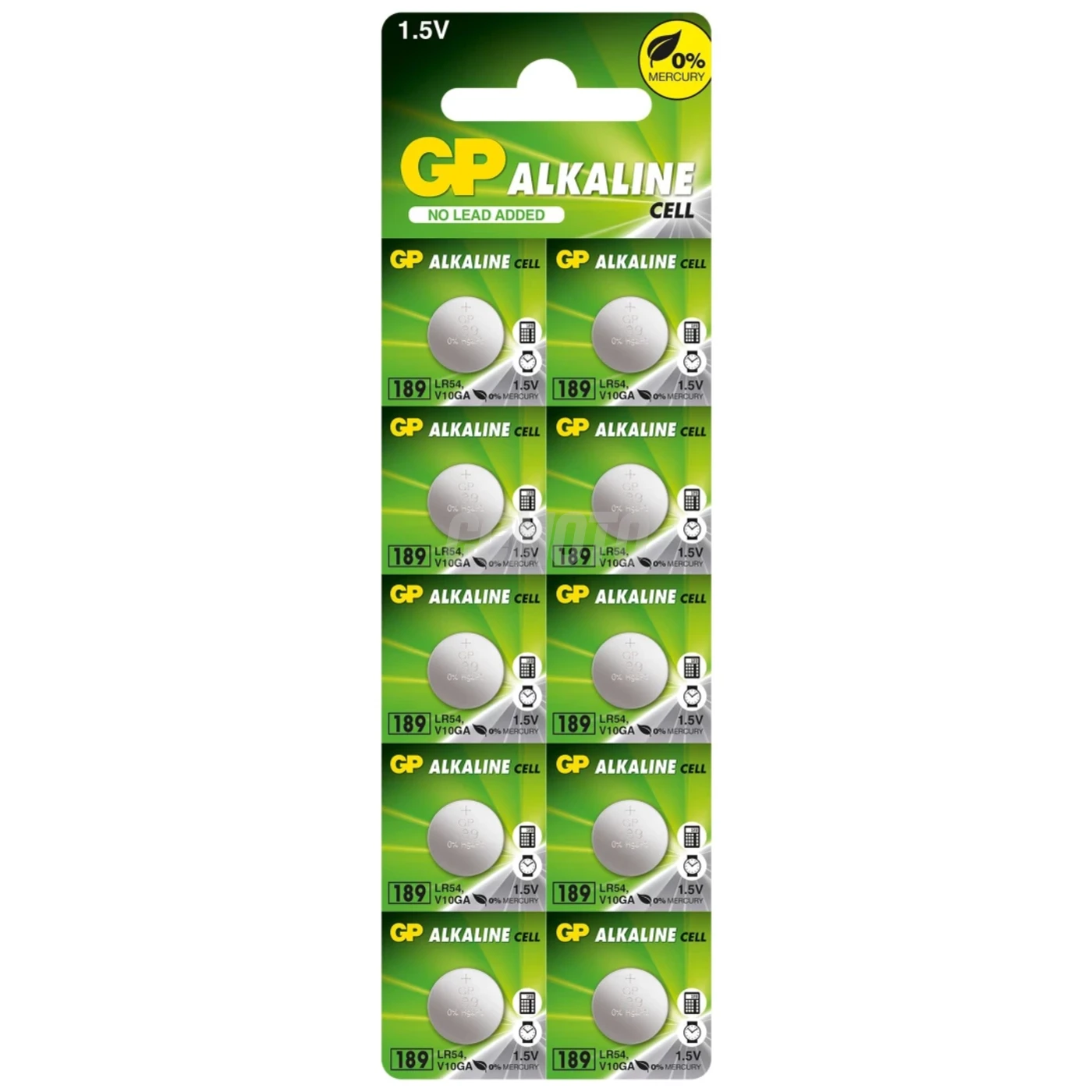 10 baterias de botão alcalinass LR54 1,5 V 