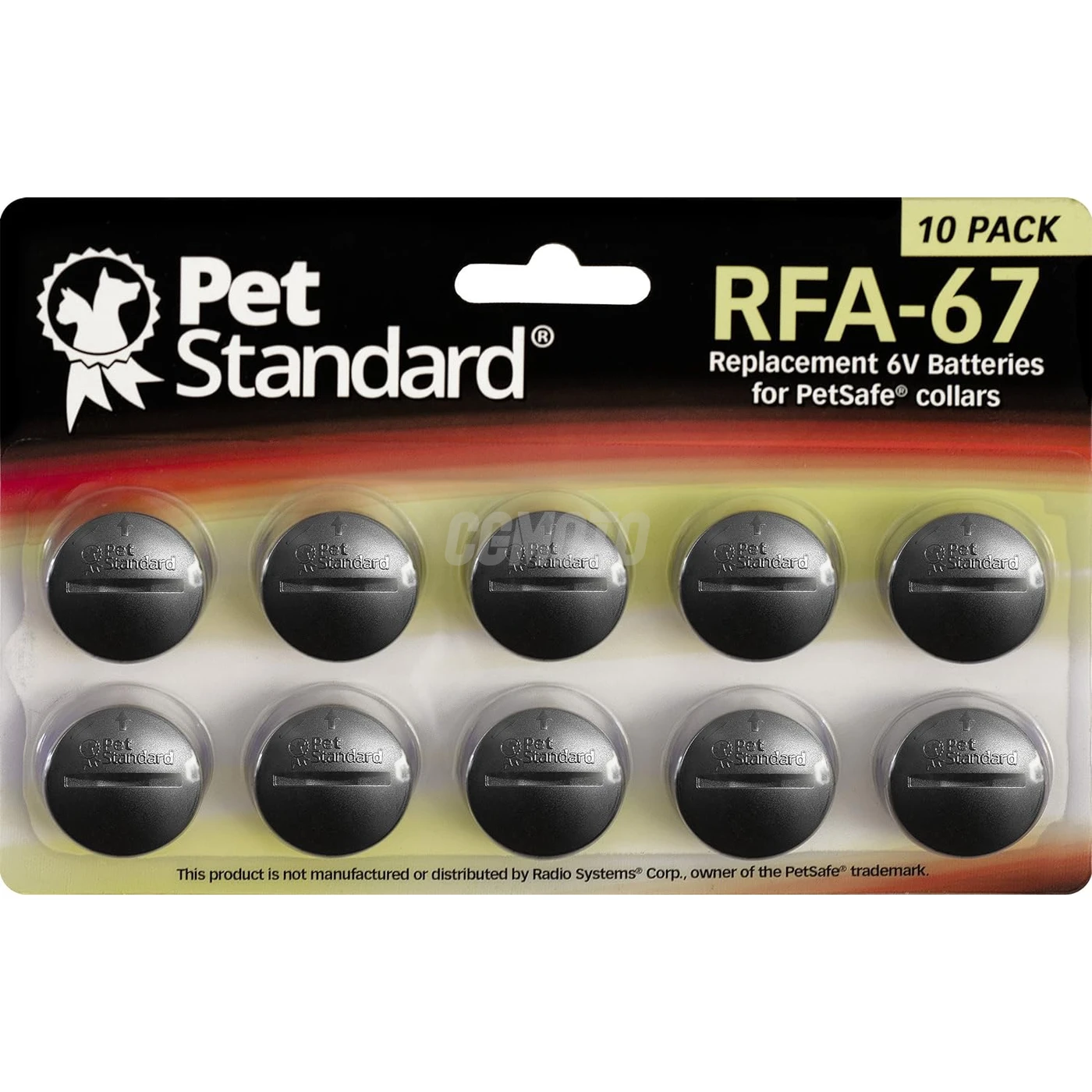 10 pilhas para coleira anti-latido RFA-67 6 V 