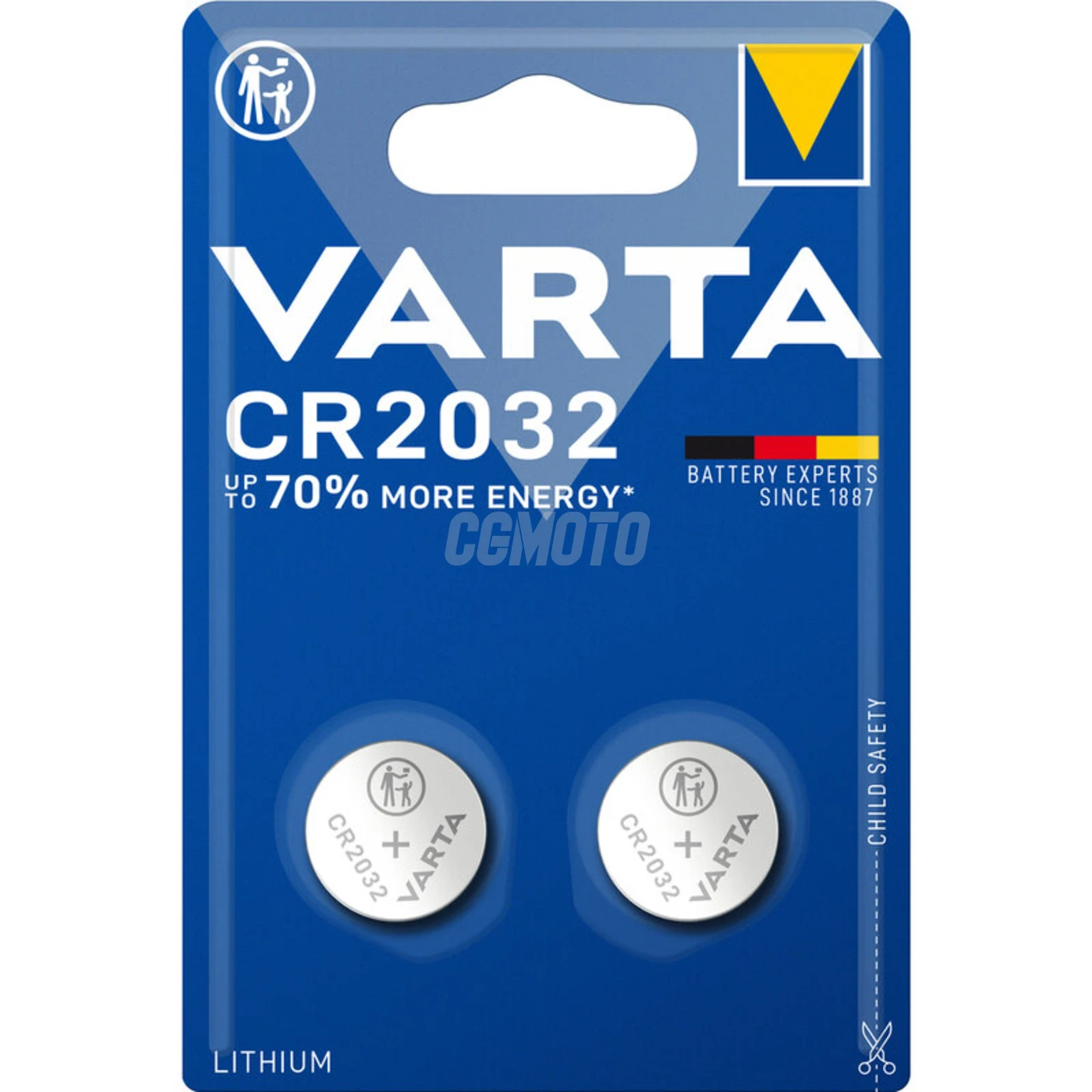 2 bateria de botão de lítio CR2032 3 V 