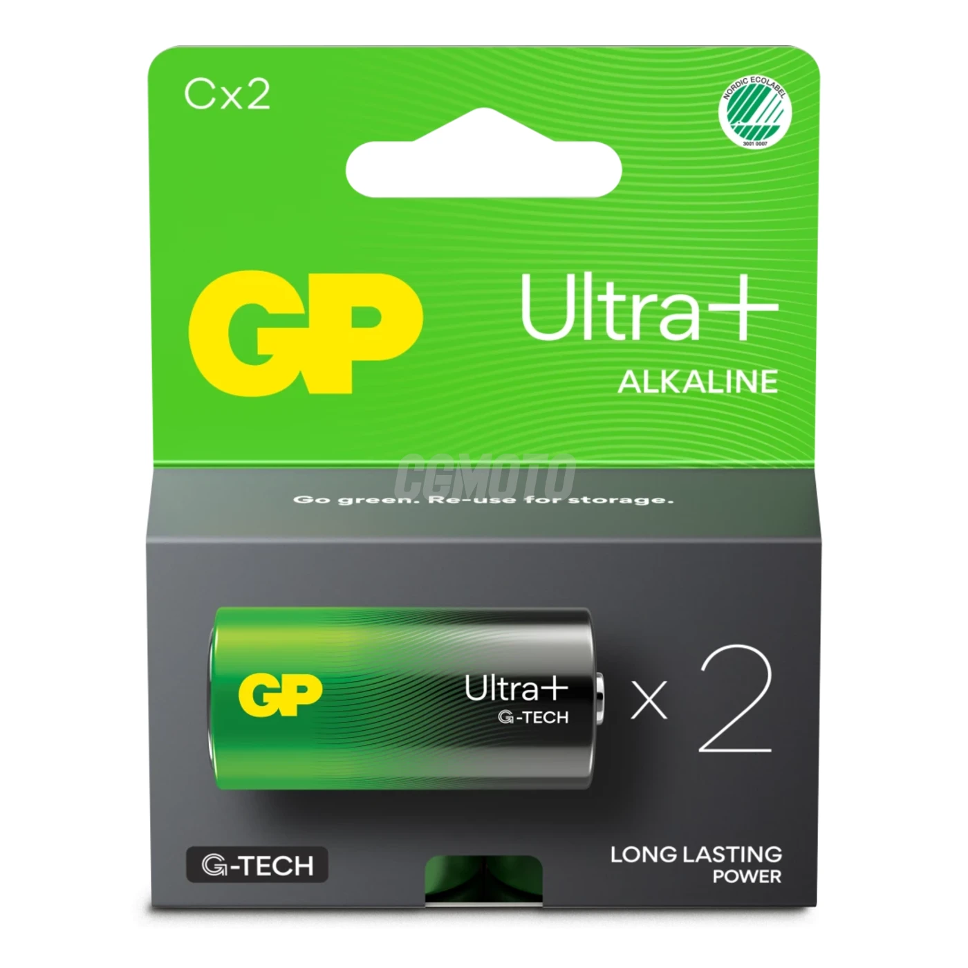 2 baterias alcalinas C 1,5 V Ultra Plus 