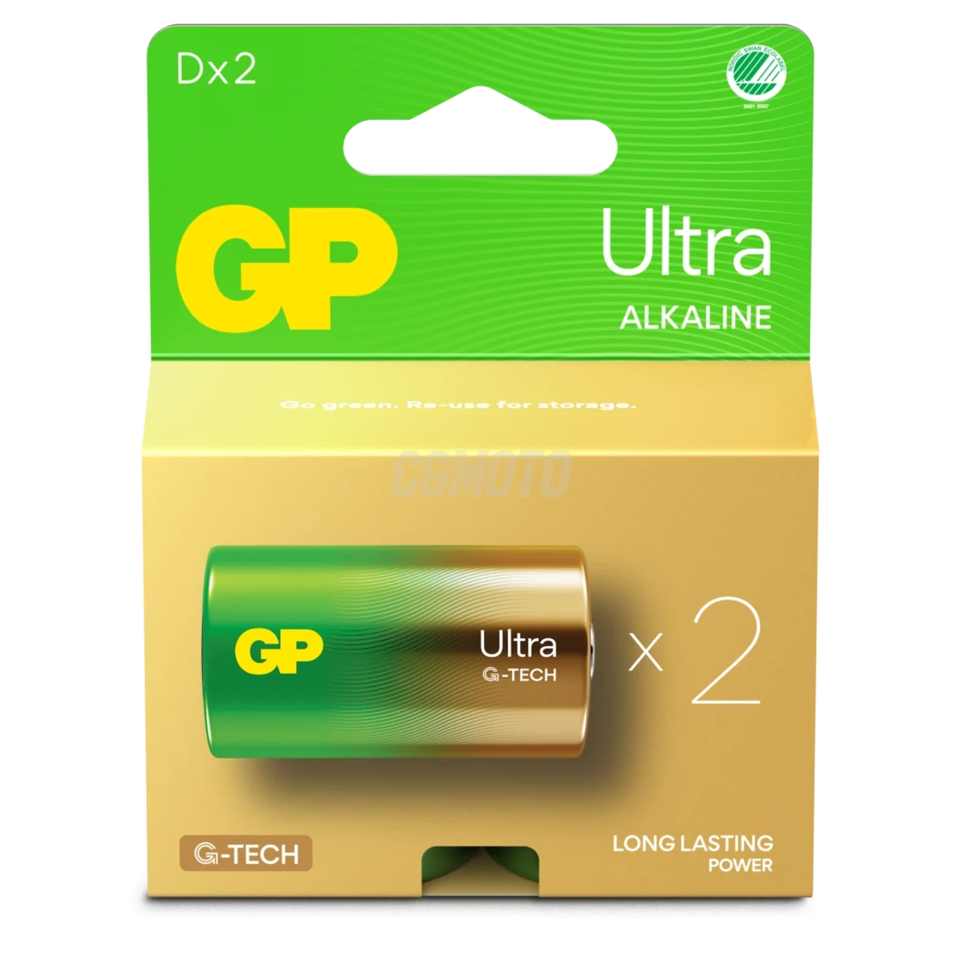 2 baterias alcalinas D 1,5 V Ultra 