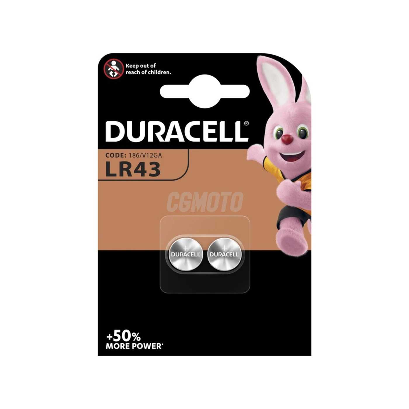2 baterias de botão alcalinas LR43 1,5 V 