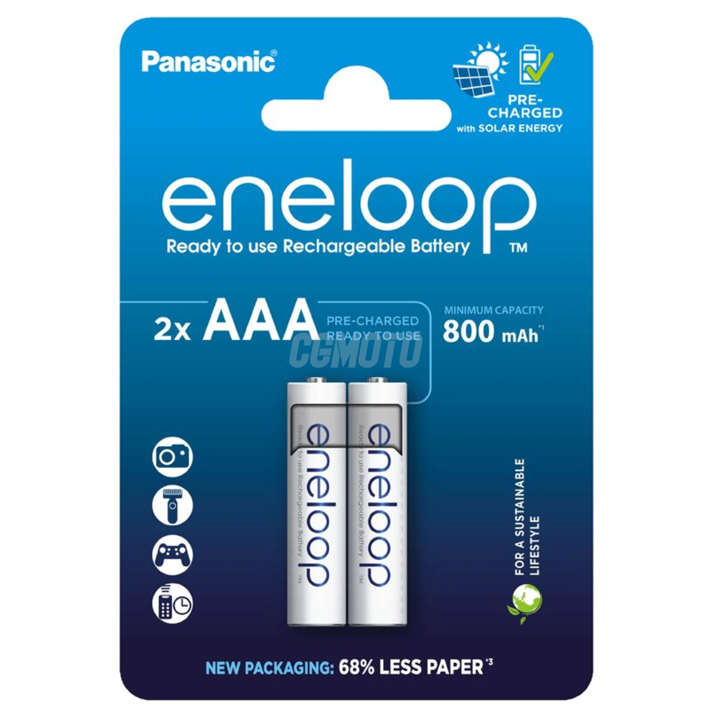 2 baterias recarregÃ¡veis NIMH AAA 1,2 V 800 mAh