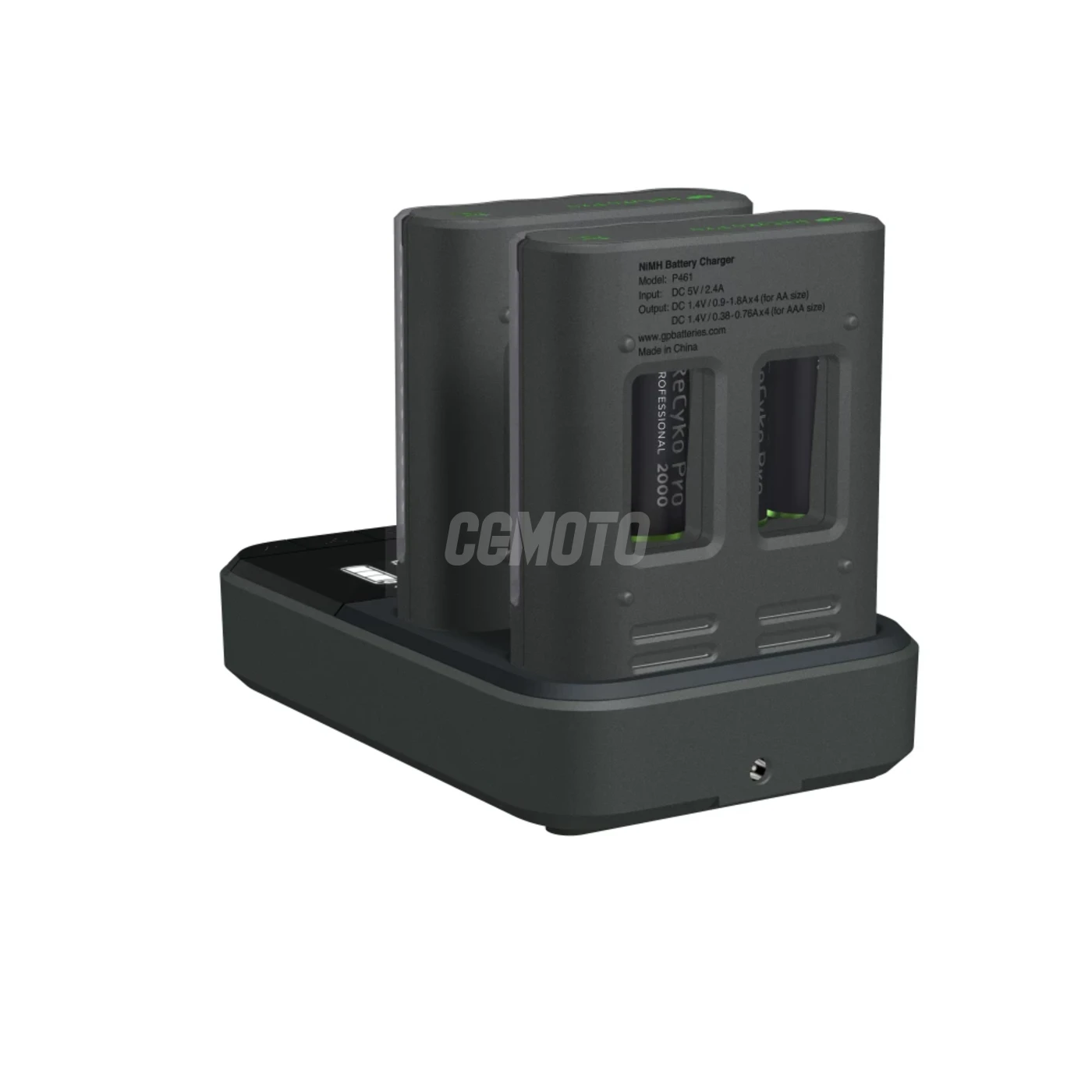 2 Chargeurs rapides USB GP P461 + station de charge D861 + 8 accus AA 2000 mAh Pro Photoflash