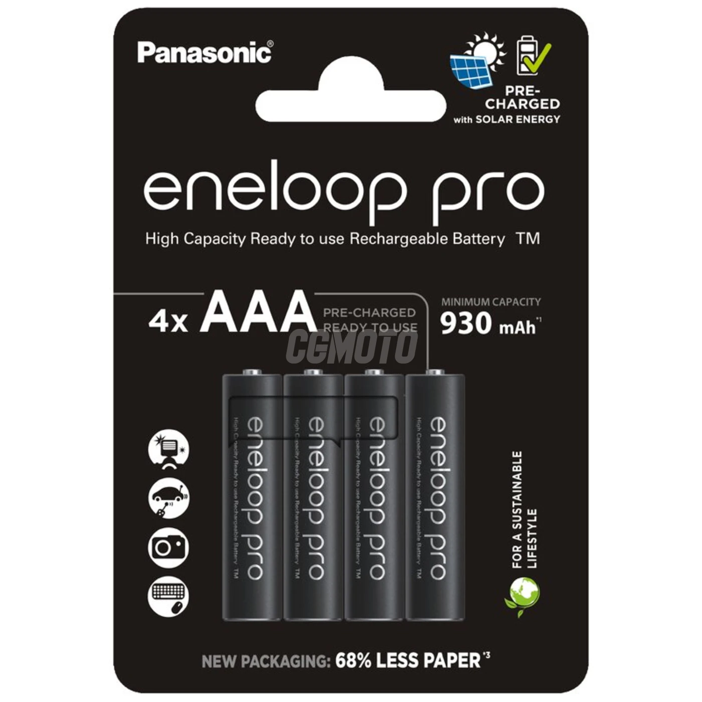 4 baterias recarregÃ¡veis NIMH AAA 1,2 V PRO 930 mAh