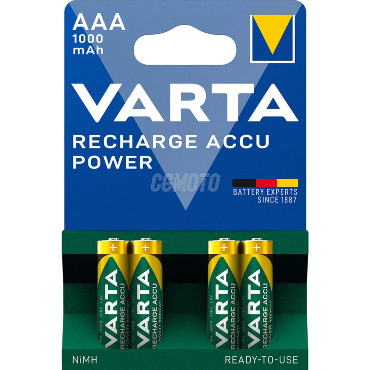 4 baterias recarregáveis NIMH LR03/AAA 1,2 V Ready2Use 1000 mAh