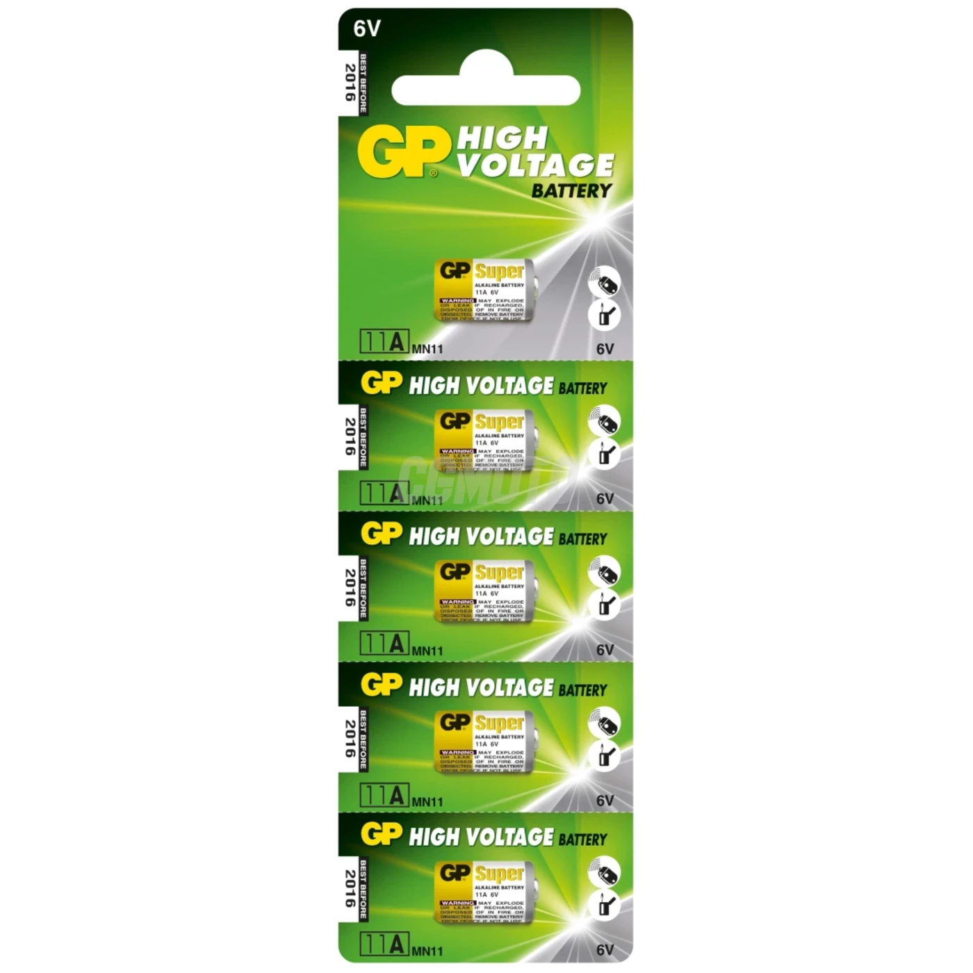 5 baterias alcalinas 11 A 6 V Super 