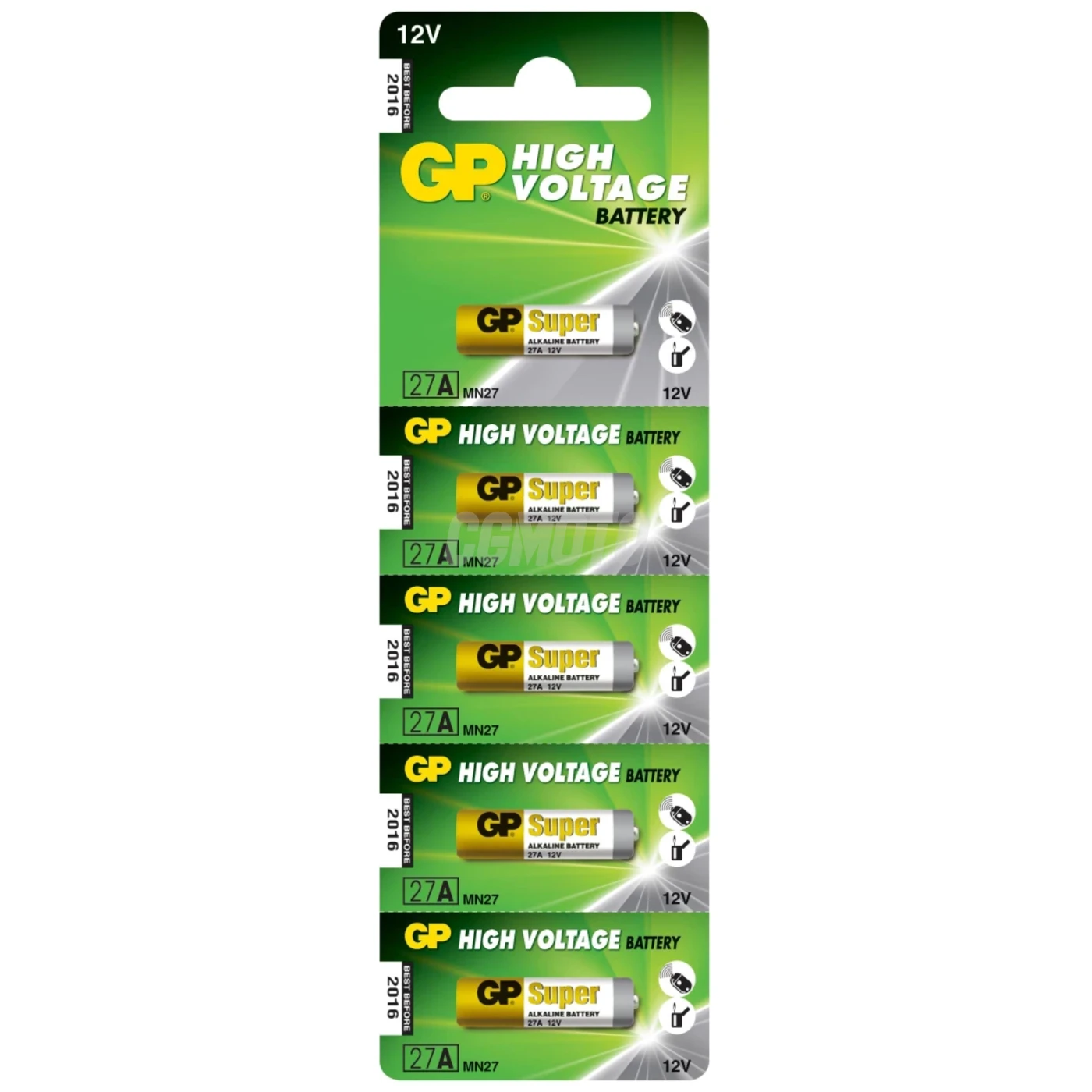 5 baterias alcalinas 27 A 12 V Super 