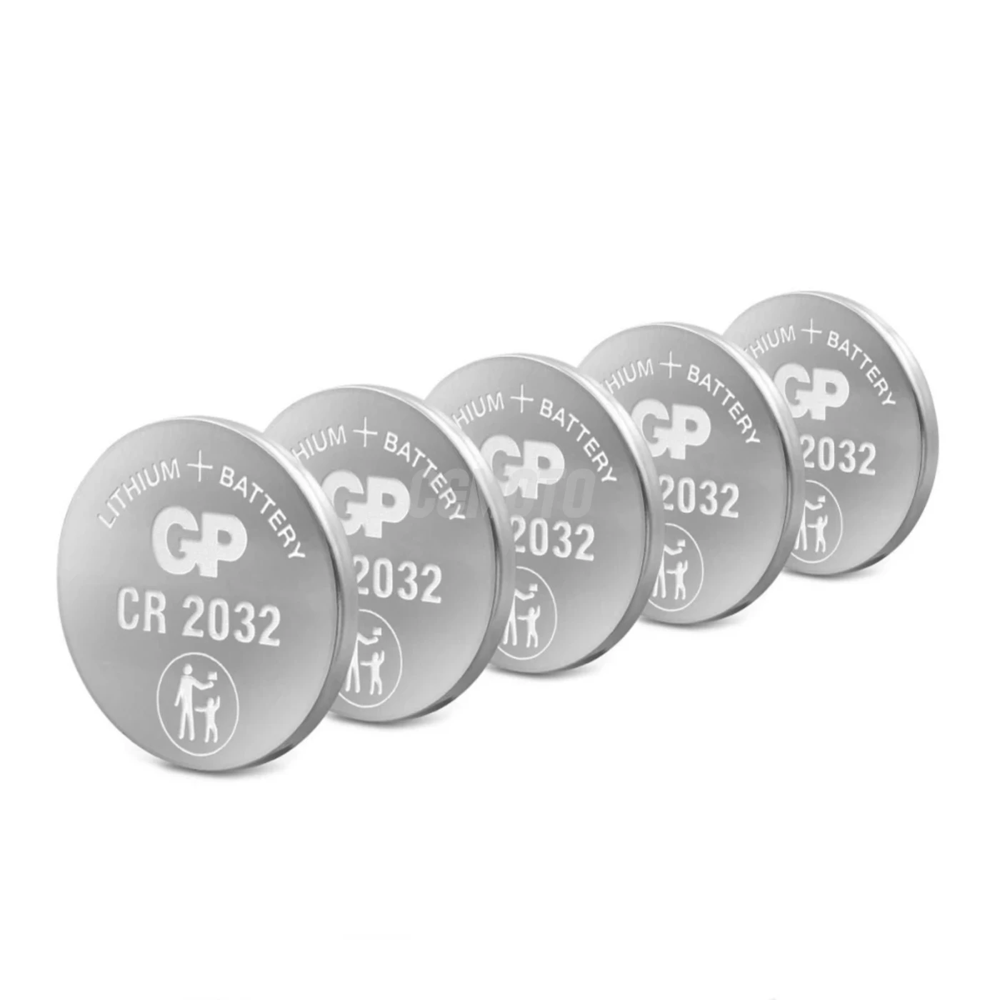 5 baterias de botão de lítio CR2032 3 V 