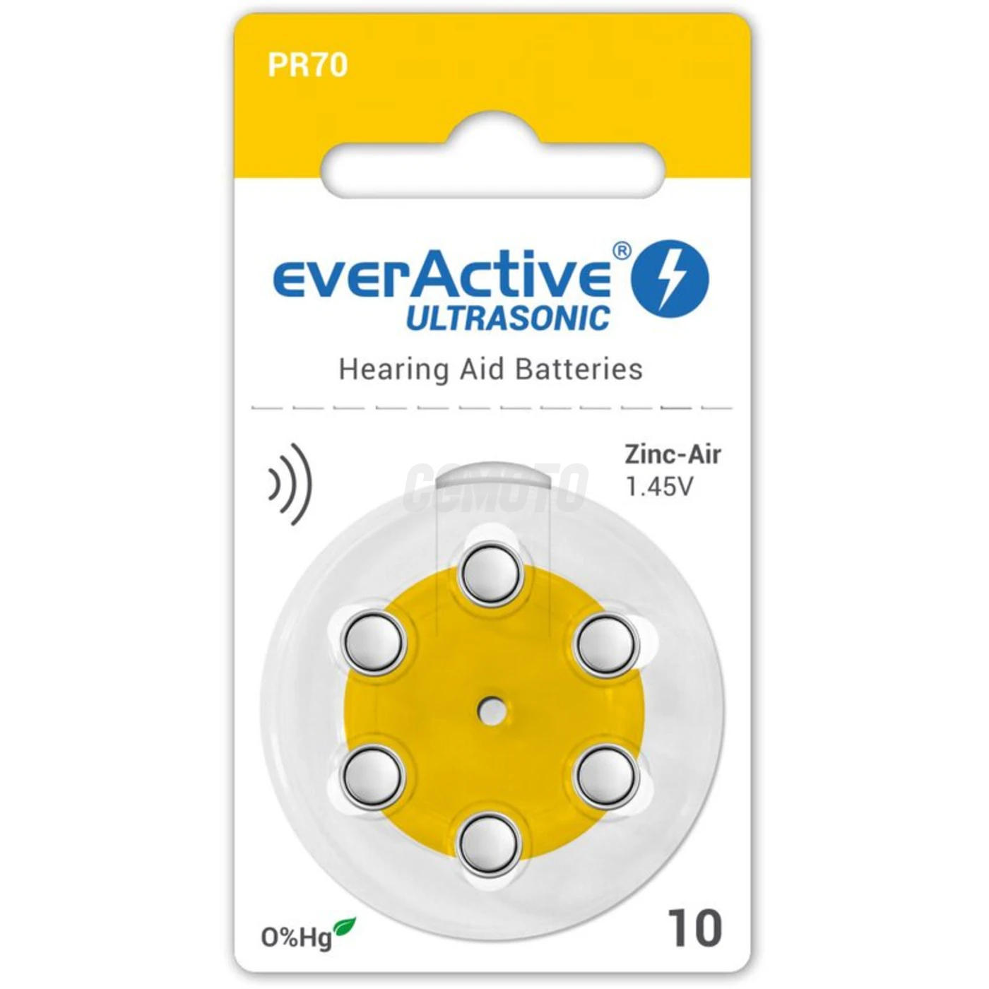 6 baterias auditivas de zinco-ar 10 1,45 V Ultrasonic 