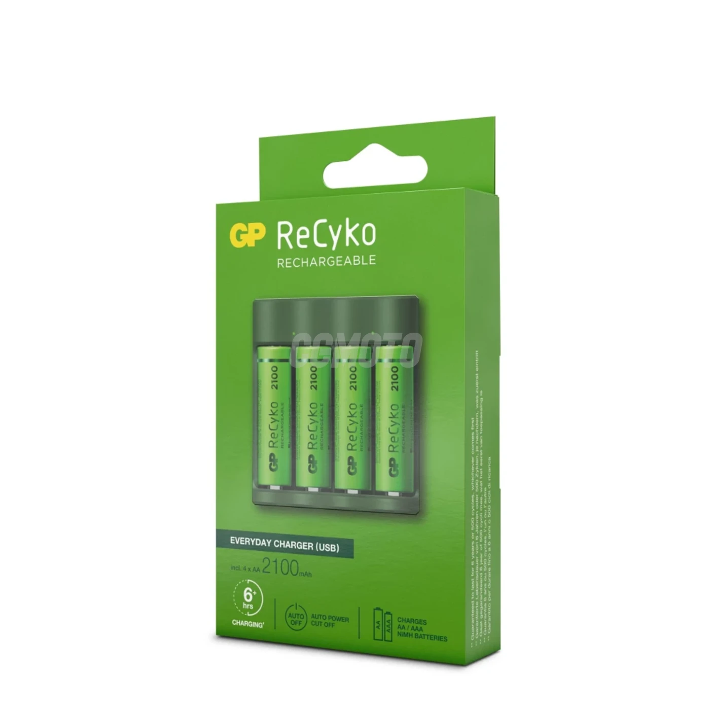 Carregador 6 horas GP B421 (USB) + 4 pilhas NiMH AA 2000 mAh