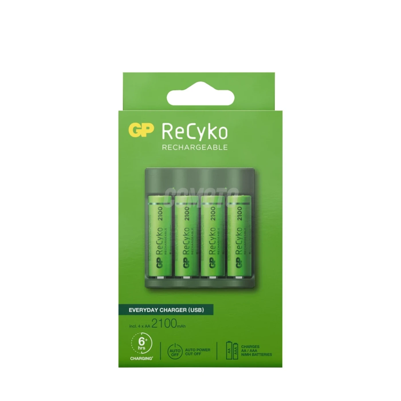 Carregador 6 horas GP B421 (USB) + 4 pilhas NiMH AA 2000 mAh