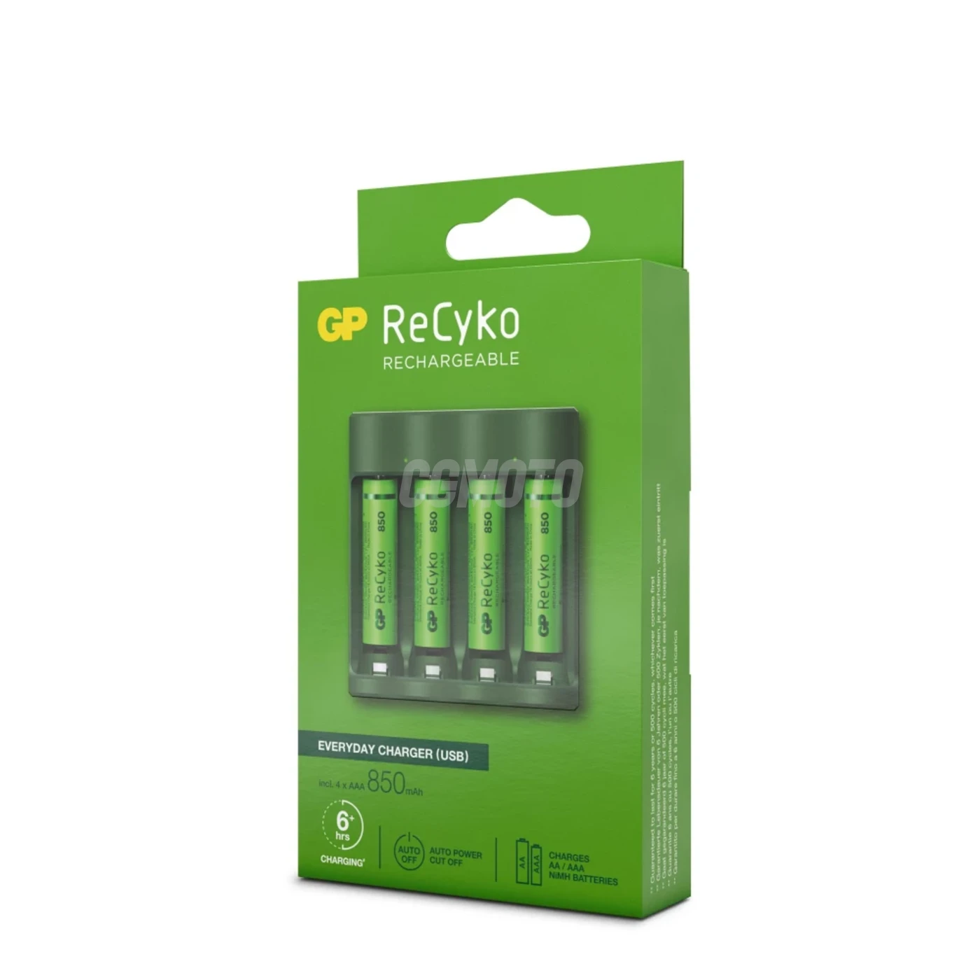 Carregador 6 horas GP B421 (USB) + 4 pilhas NiMH AAA 850 mAh