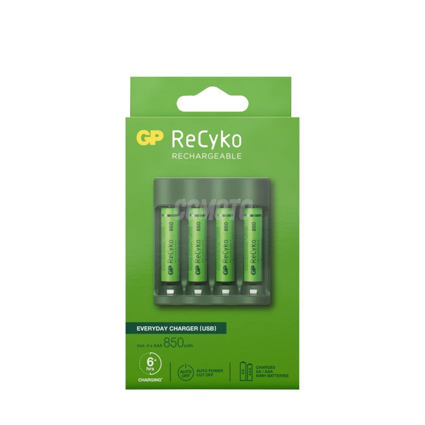 Carregador 6 horas GP B421 (USB) + 4 pilhas NiMH AAA 850 mAh