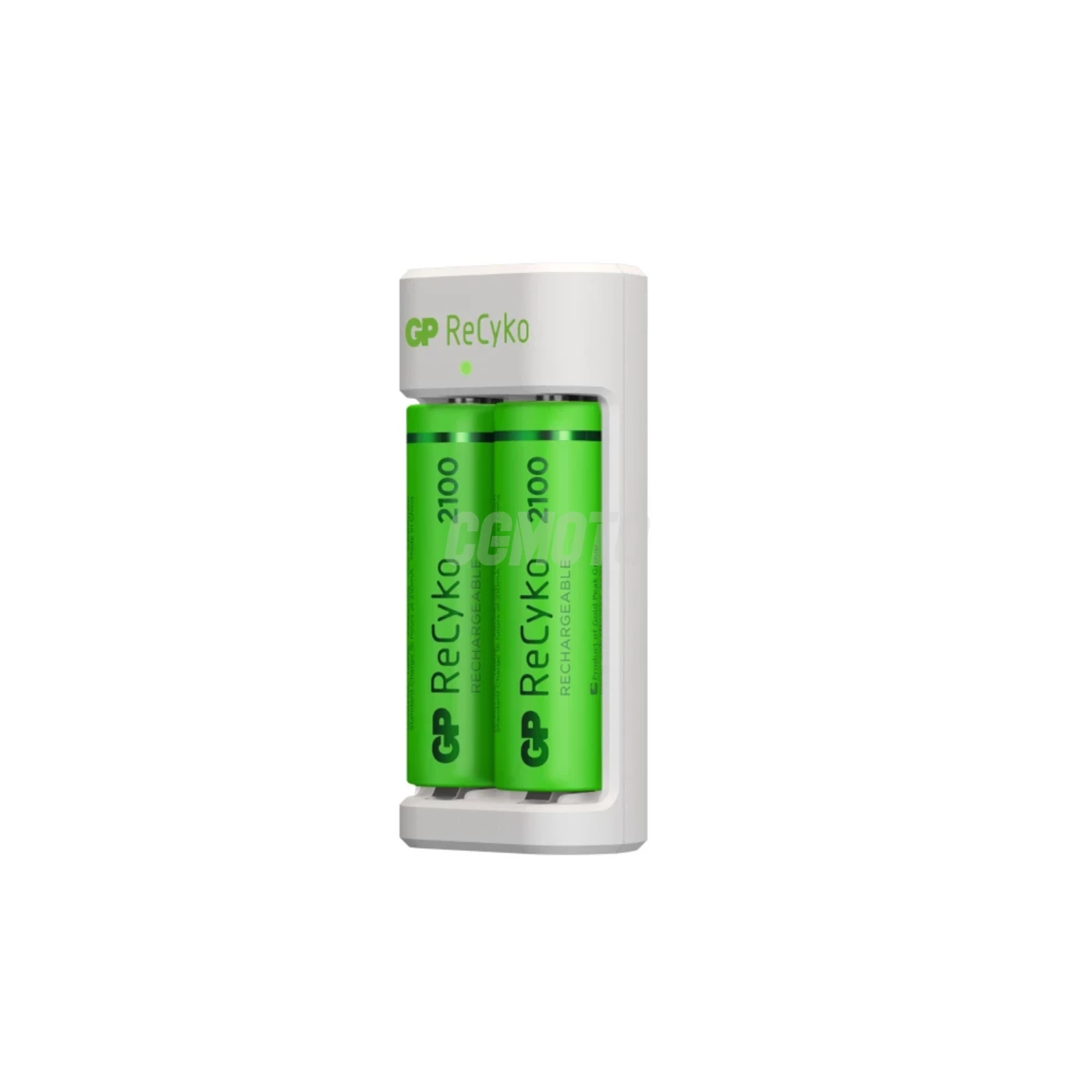 Carregador clássico GP E211 + 2 pilhas NiMH AA 2100 mAh