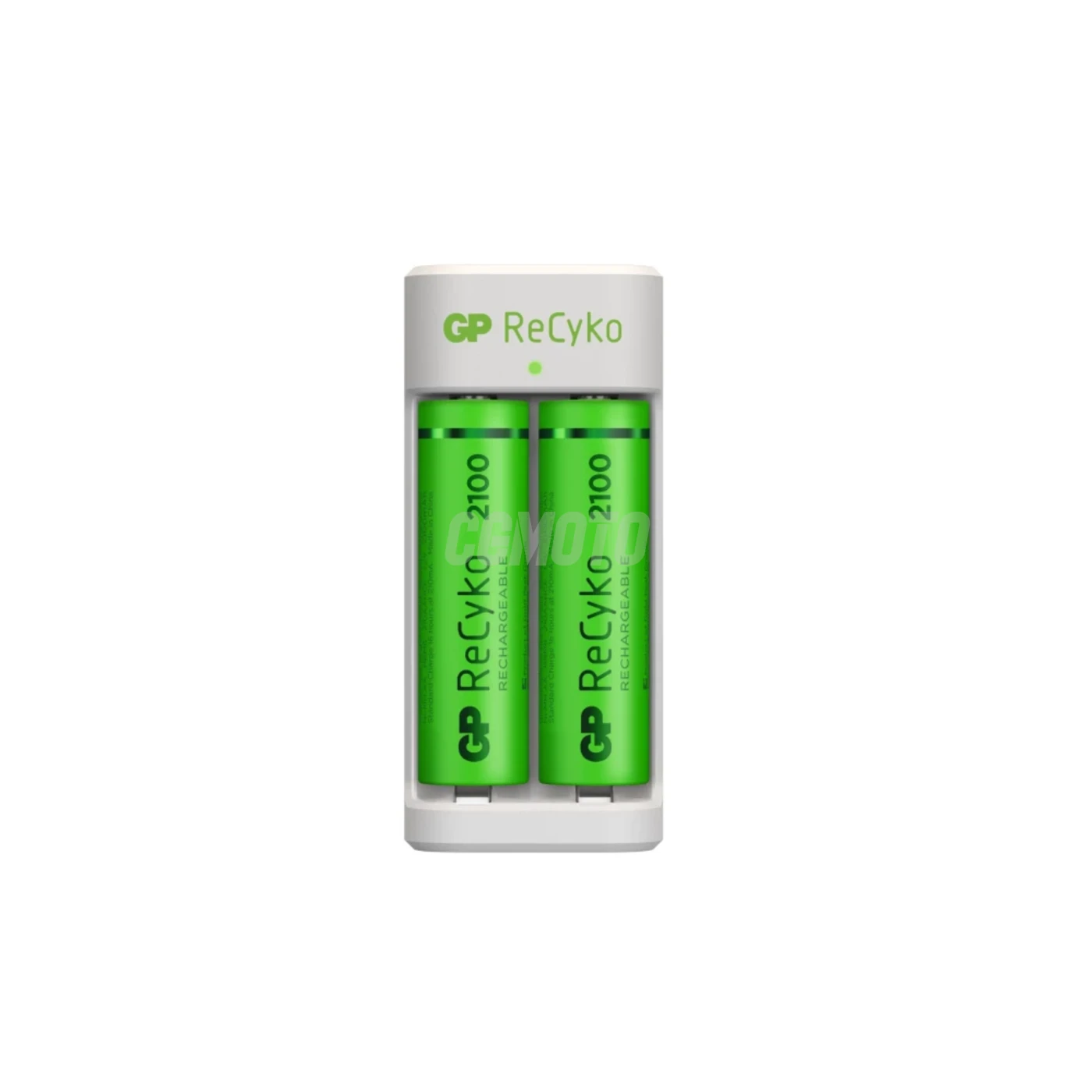 Carregador clássico GP E211 + 2 pilhas NiMH AA 2100 mAh