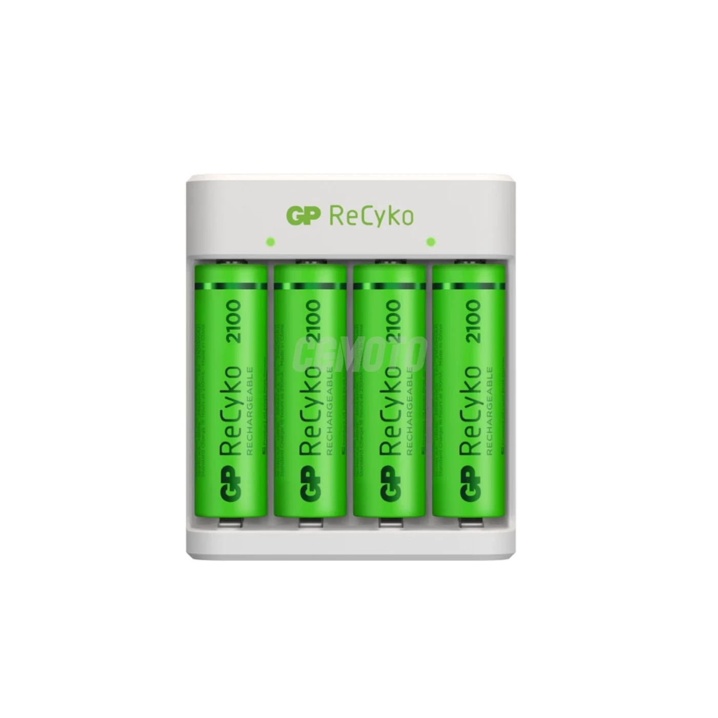 Carregador clássico GP E411 + 4 pilhas NiMH AA 2000 mAh
