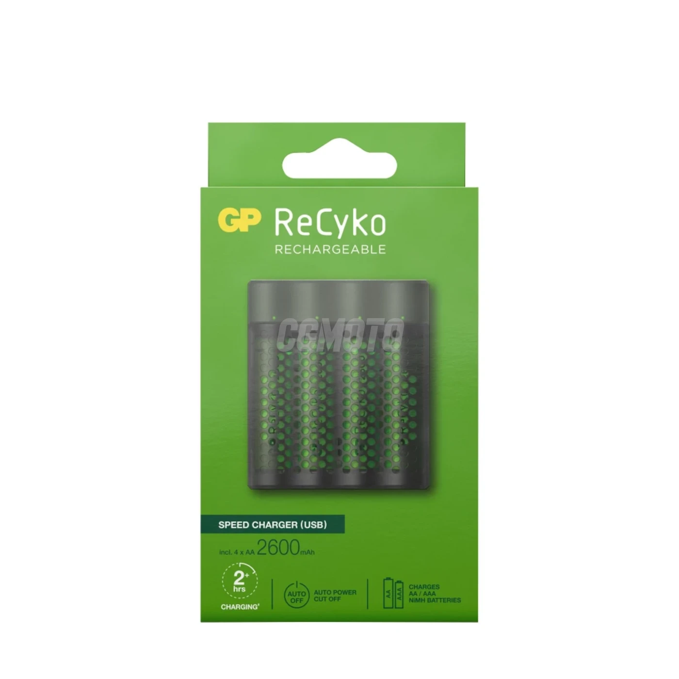 Carregador rápido 2-4 horas M451 USB + 4 pilhas NiMH AA  2600 mAh