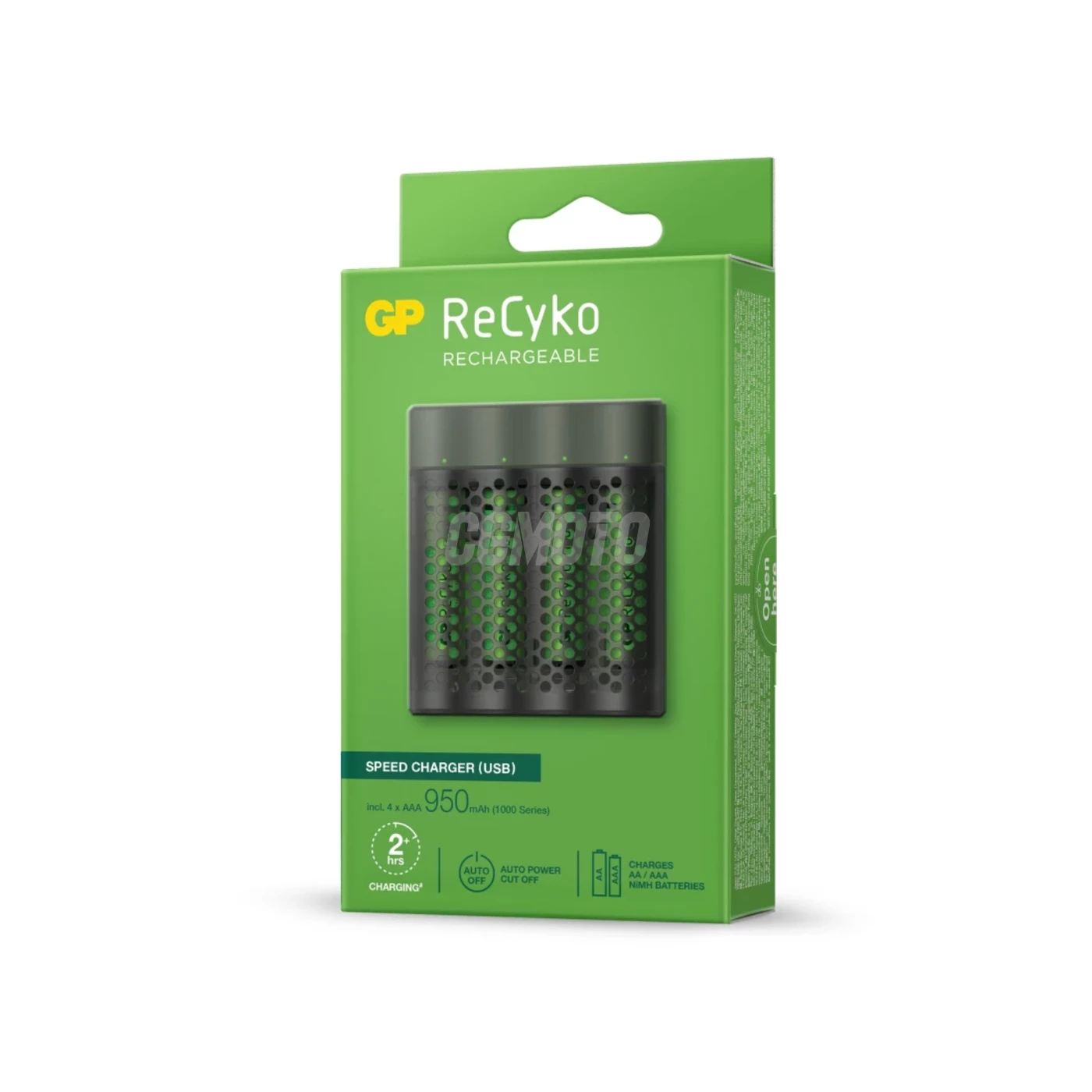Carregador rápido 2-4 horas M451 USB + 4 pilhas NiMH AAA  950 mAh