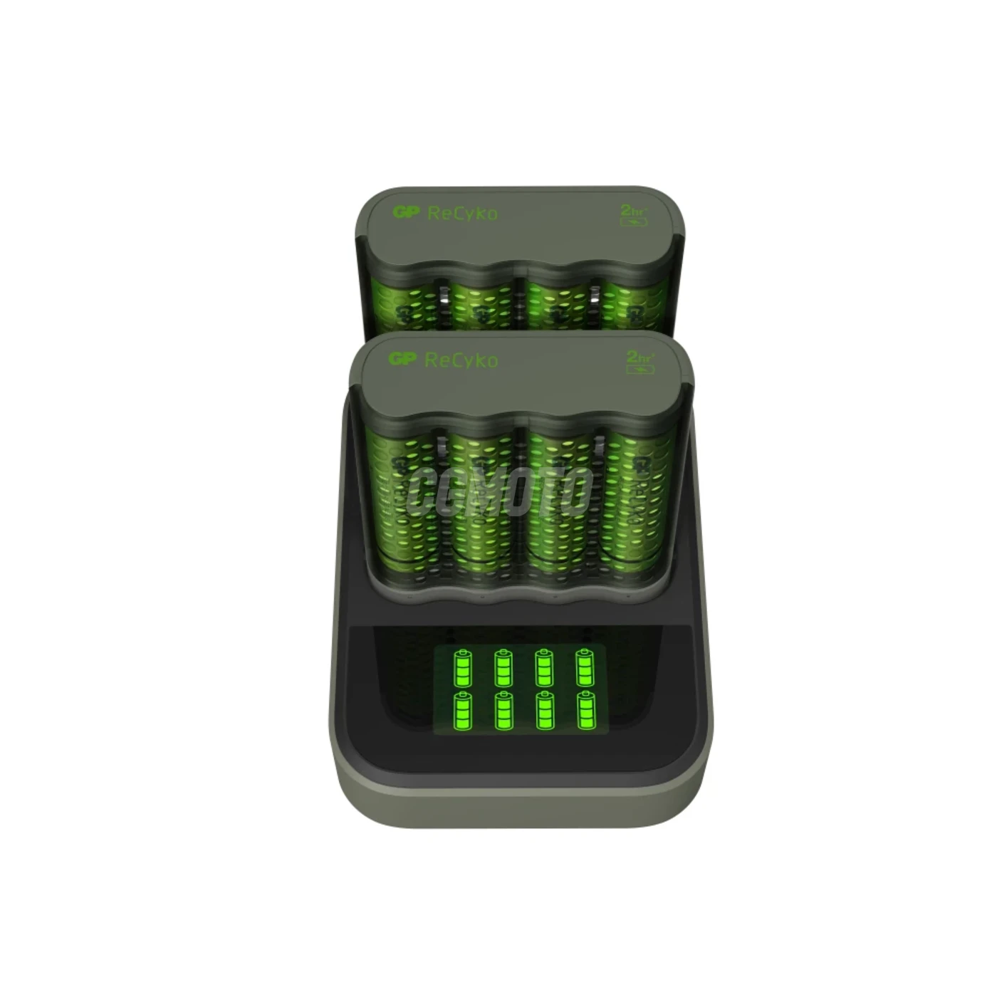Carregador rápido 2-4 horas M451 USB + 8 pilhas NiMH AA  2600 mAh + estação D851
