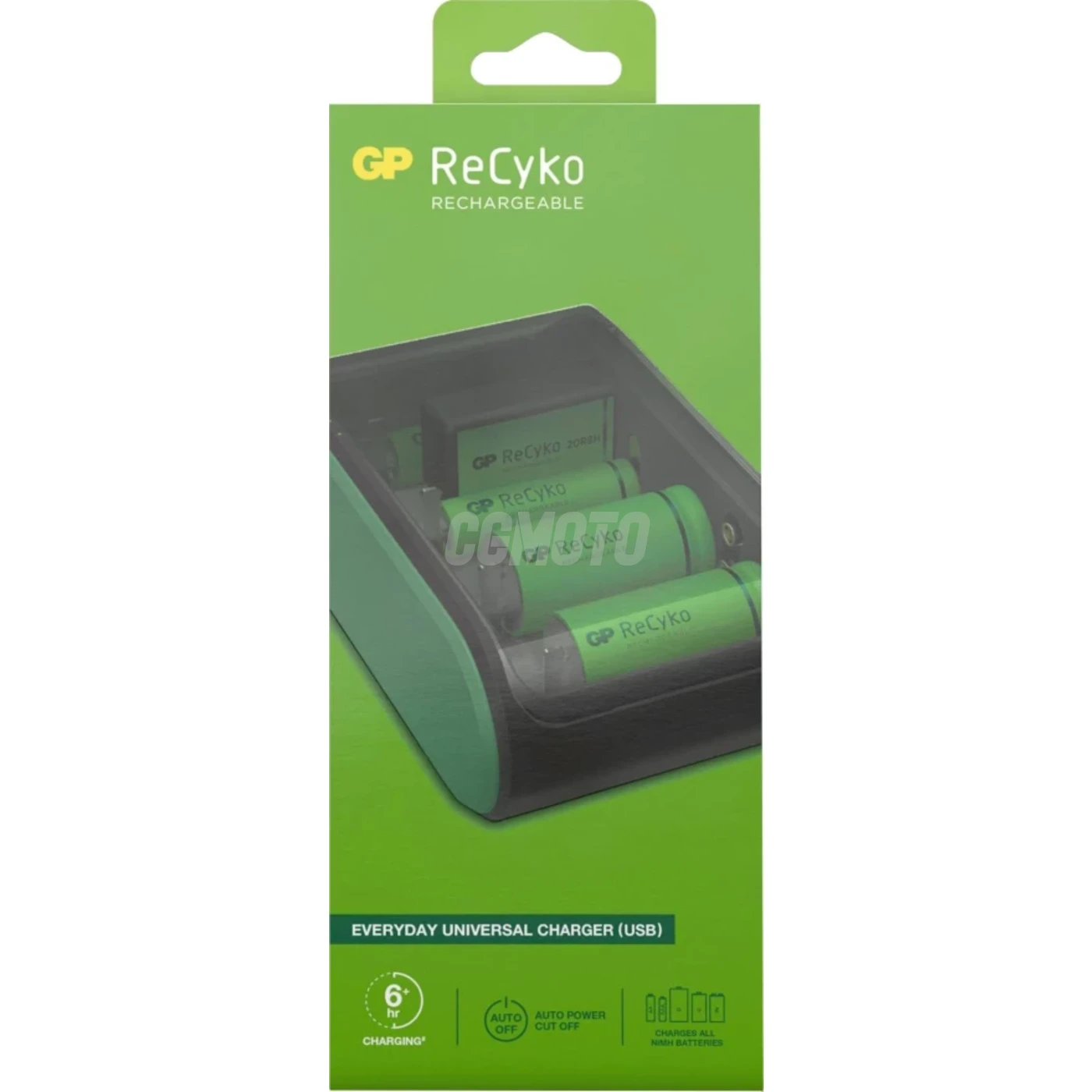 Carregador universal GP B631 Recharge : AA / AAA / C / D / 9V NiMH - pilhas não incluídas