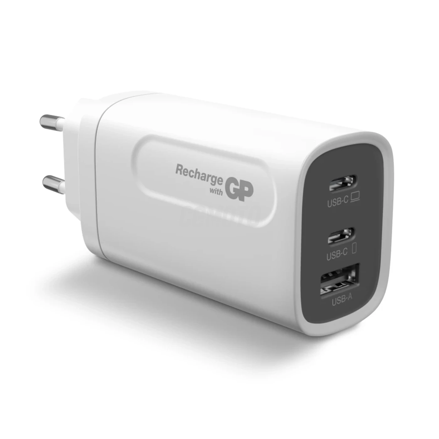 GaN Walladapter 2xUSB-C + 1xUSB-A 65W + câble USB-C 2m - 100W