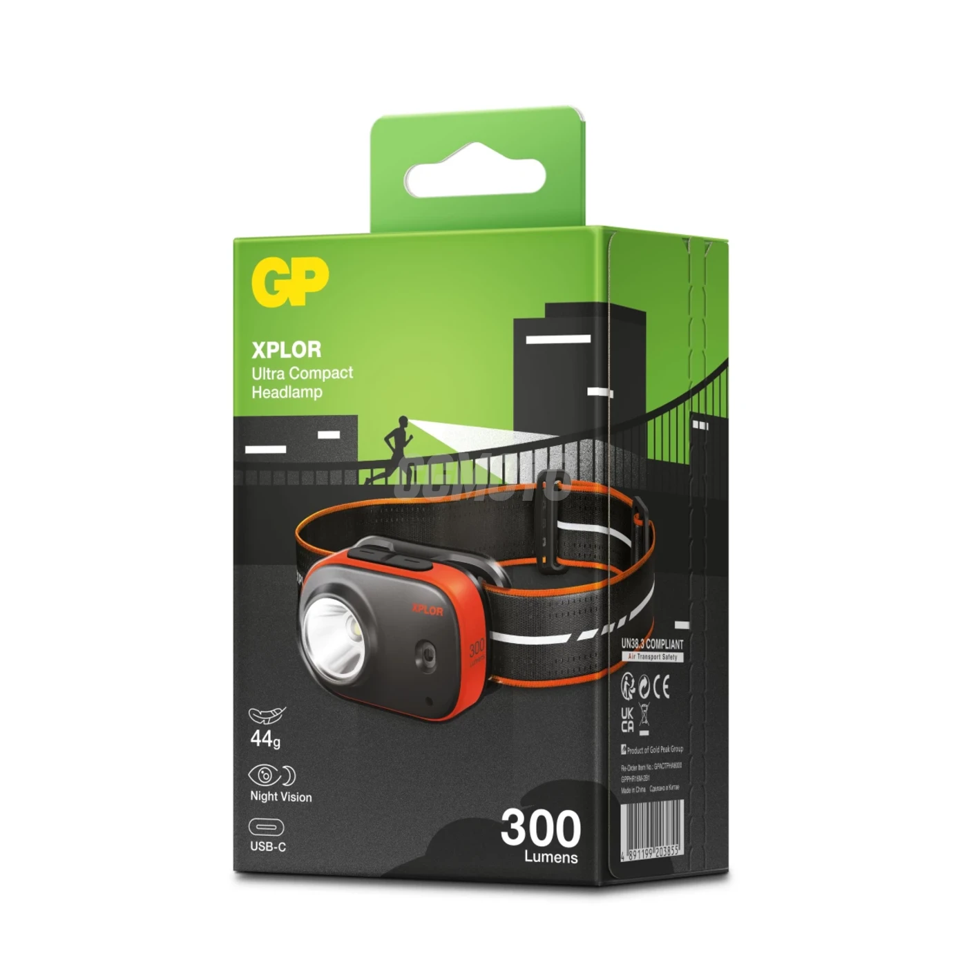 GP XPLOR Lanterna frontal recarregável PHR16 - 300LM