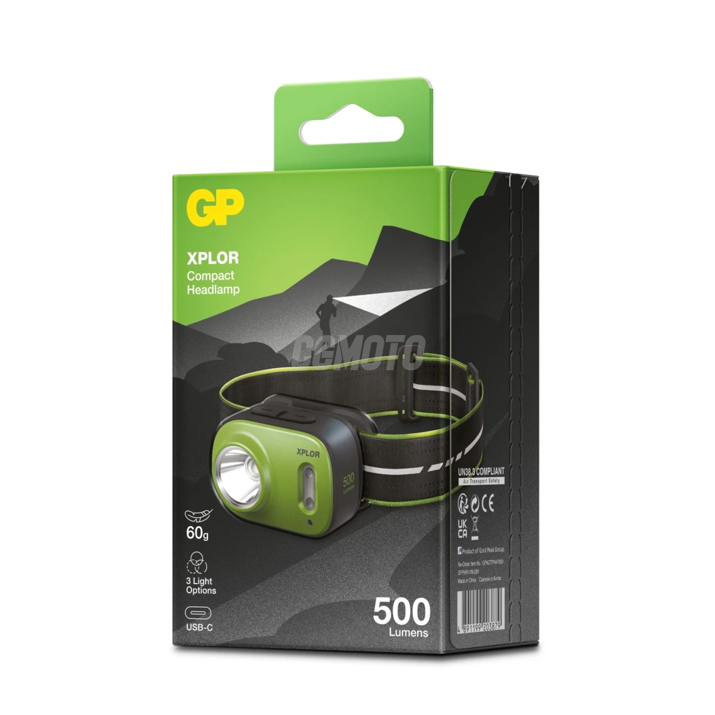 GP XPLOR Lanterna frontal recarregável PHR17 - 500LM