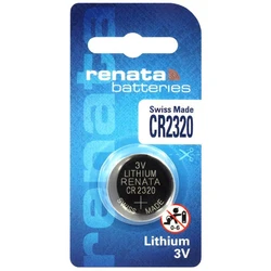 1 bateria de botão de lítio CR2320 3 V 150 mAh