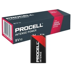 10 baterias alcalinas 6LR61 9 V Intense 