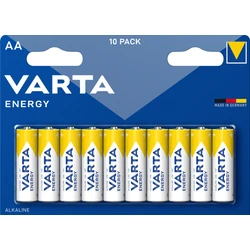 10 baterias alcalinas LR6/AA 1,5 V Energy 