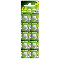 10 baterias de botão alcalinass LR43 1,5 V 