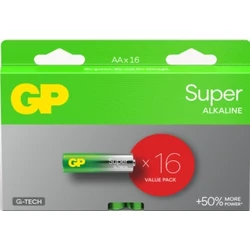 16 baterias alcalinas AA 1,5 V Super 